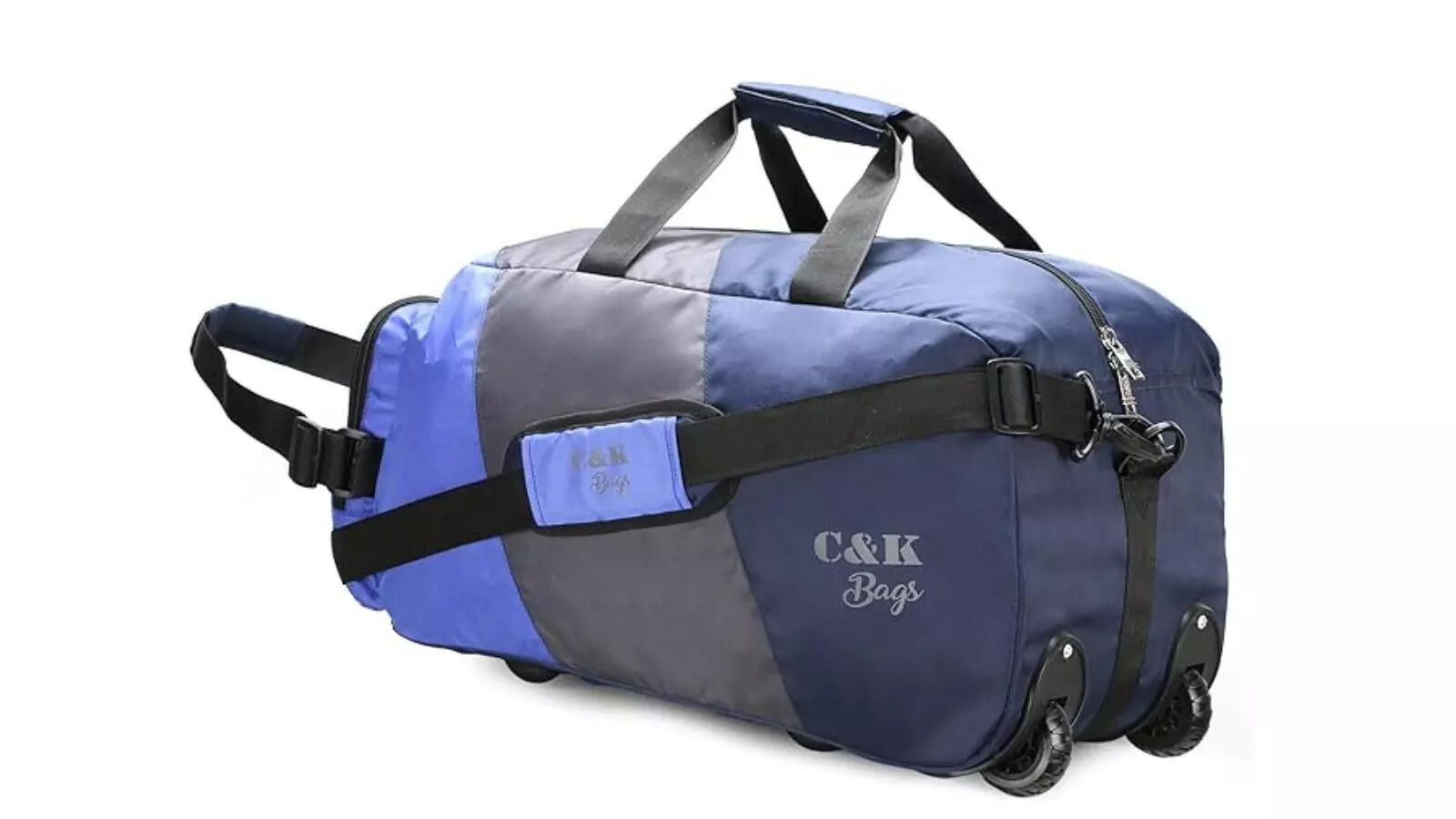 Chris & Kate Polyester Blue 50 litres Travel Foldable Spacious Duffle Bag