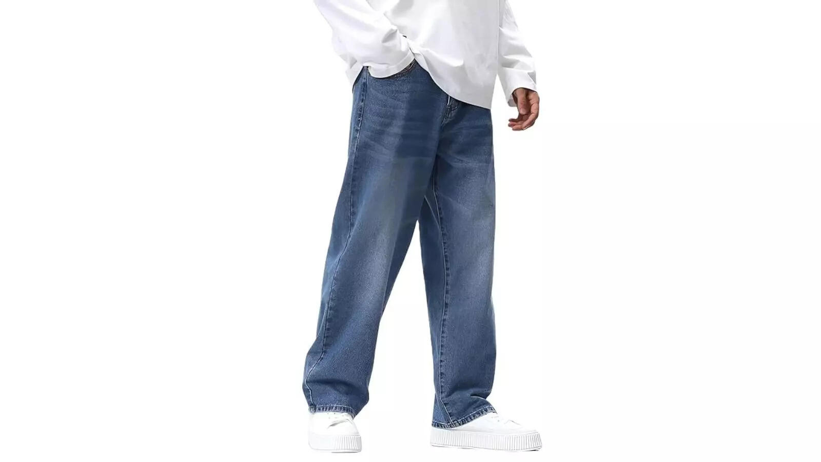 Ben Martin Men's Denim Cotton Oversized Loose Baggy Fit Jeans Pants