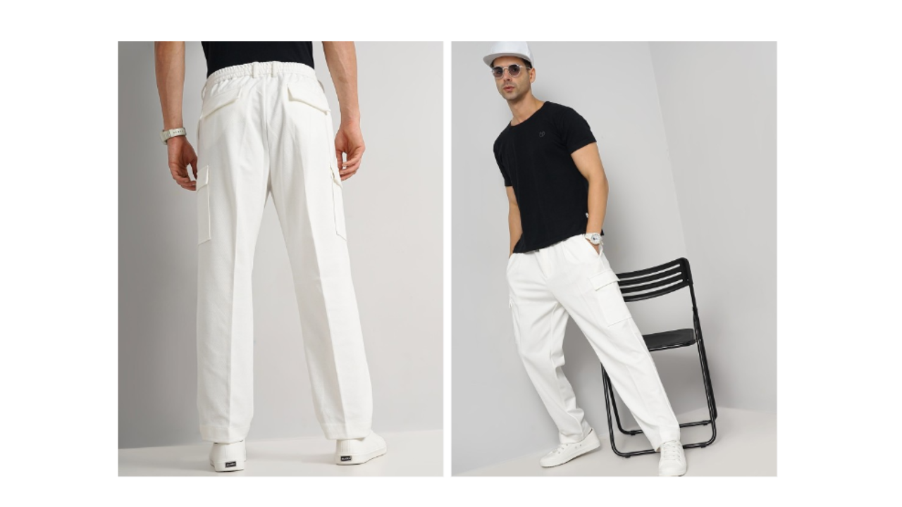 Celio Men Cargos Mid-Rise Cotton Trousers