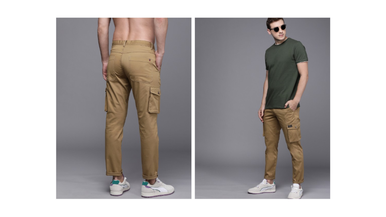 Louis Philippe Jeans Men Low-Rise Cargo Trousers