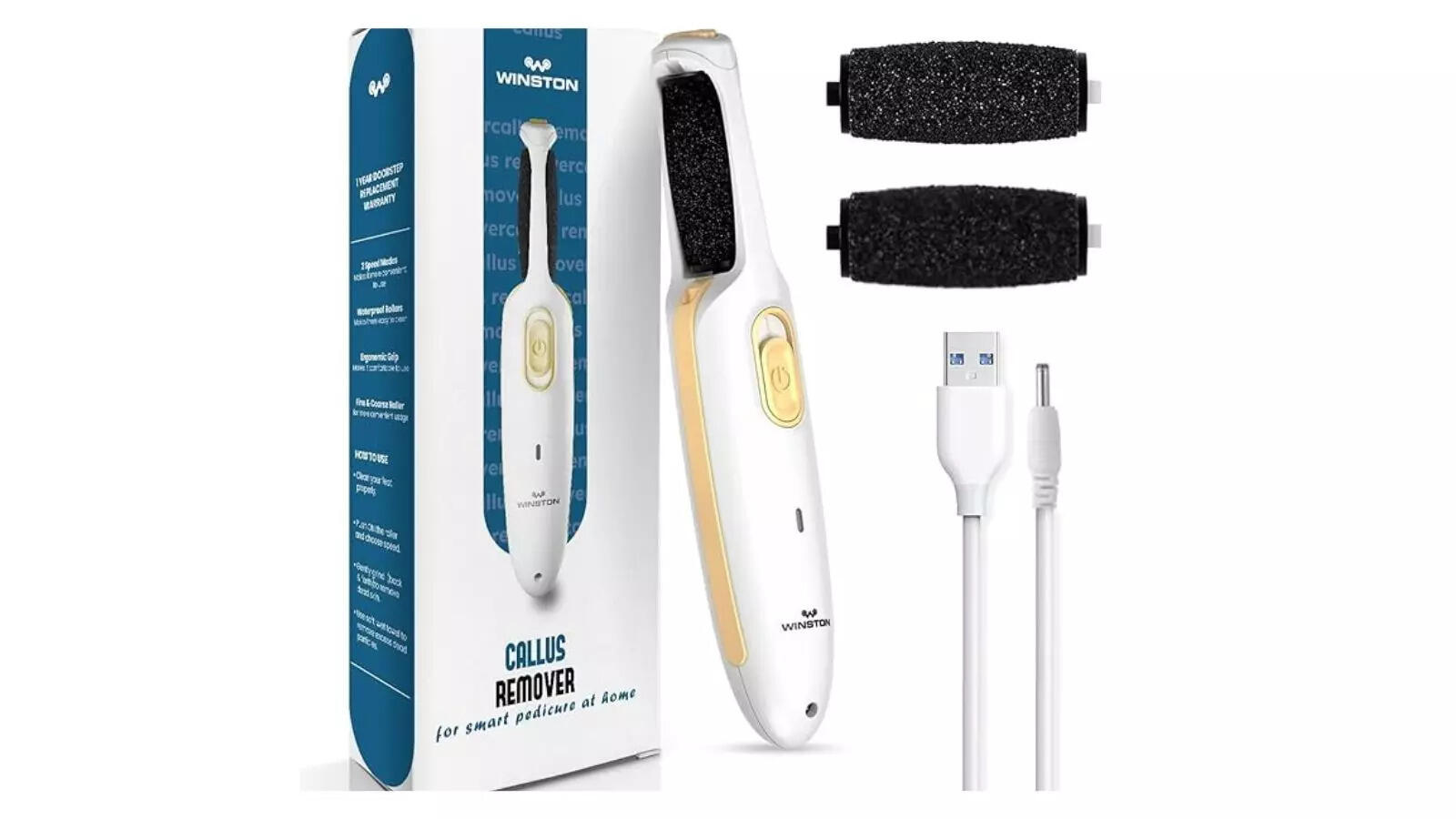 Winston Callus Remover for Feet Electronic Foot Scrubber