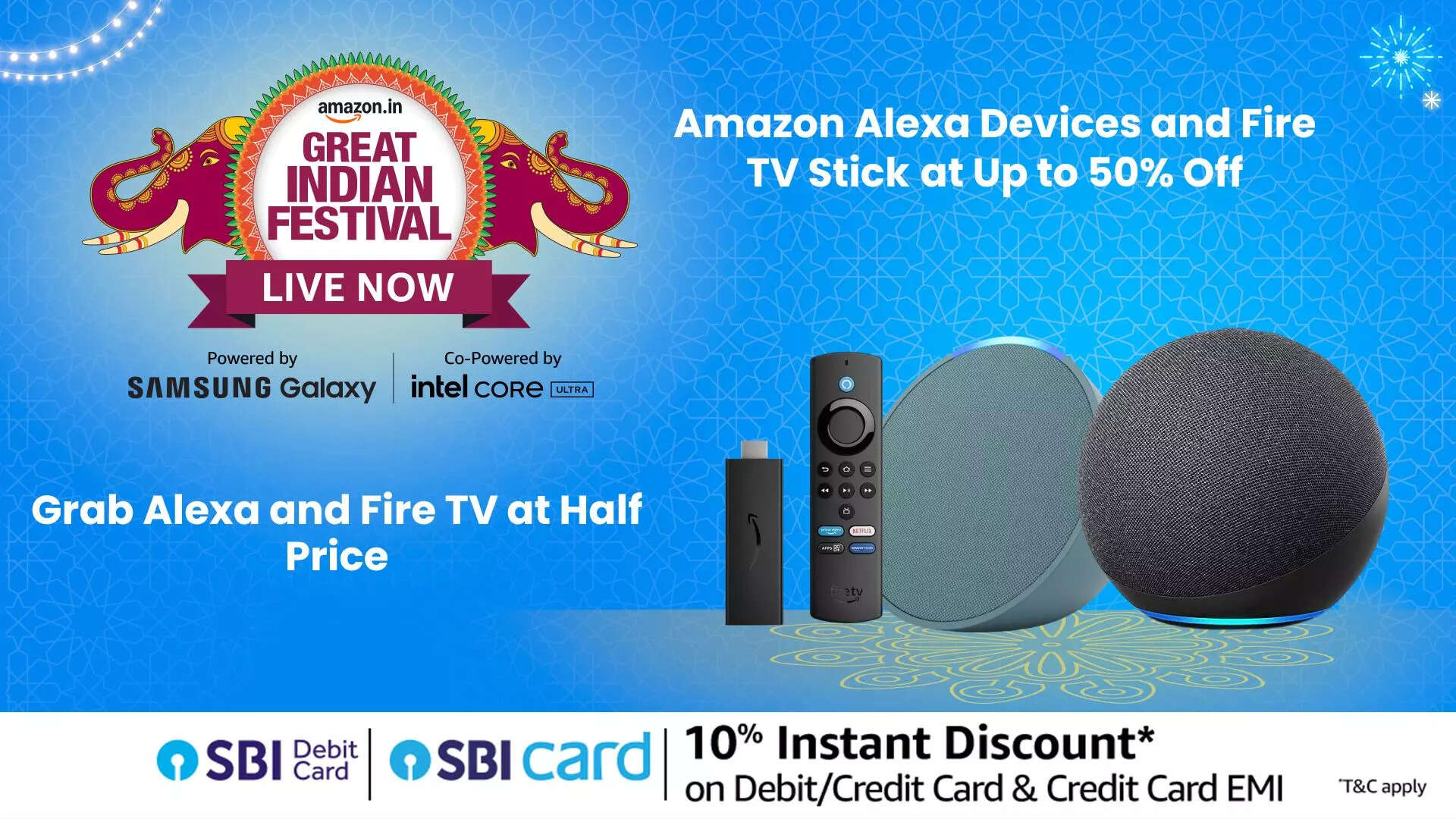Amazon Great Indian Festival Sale 2024 Grab Alexa and Fire TV at Half Price