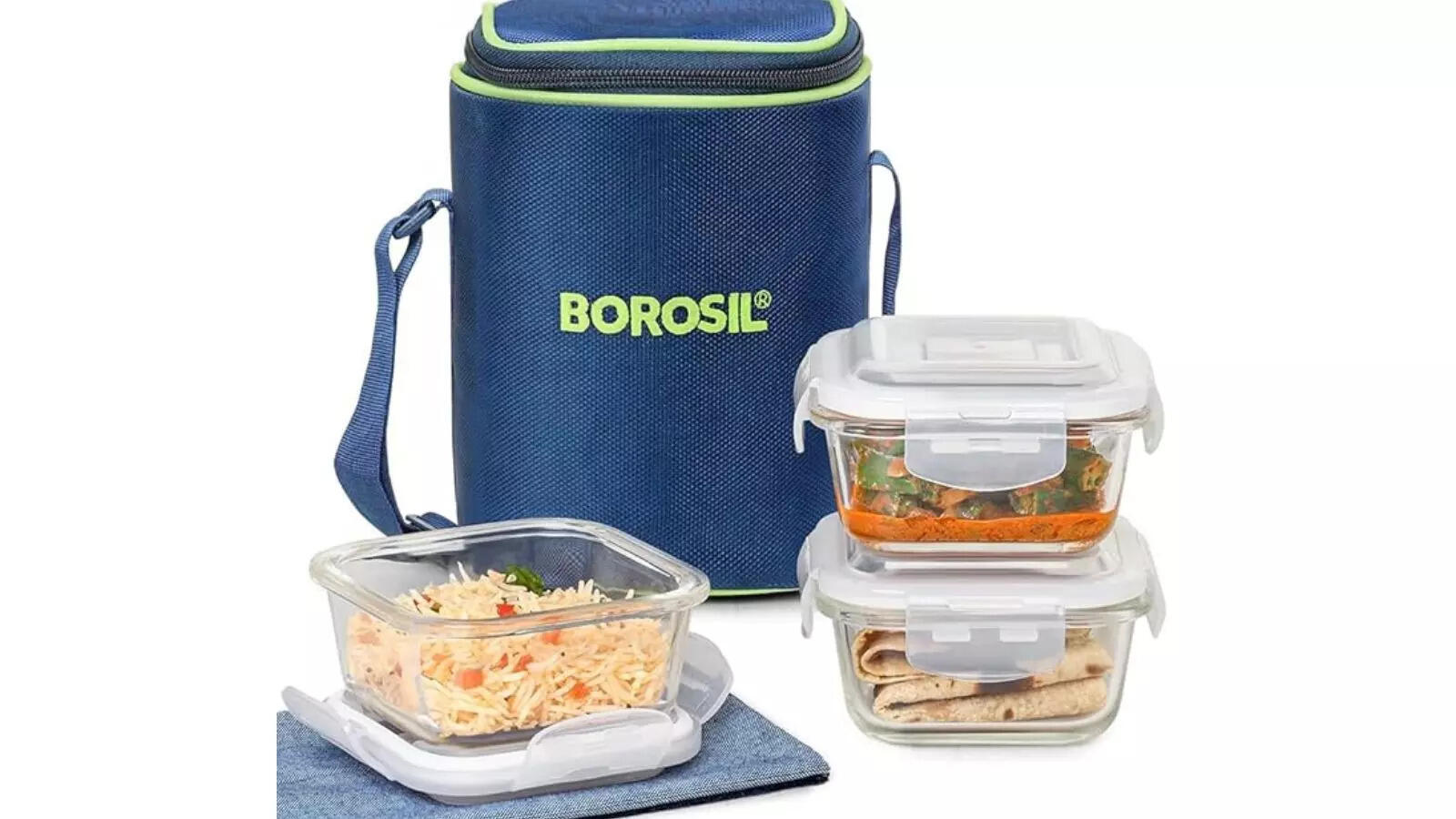 Borosil Klip n Store Lunchbox with Bag