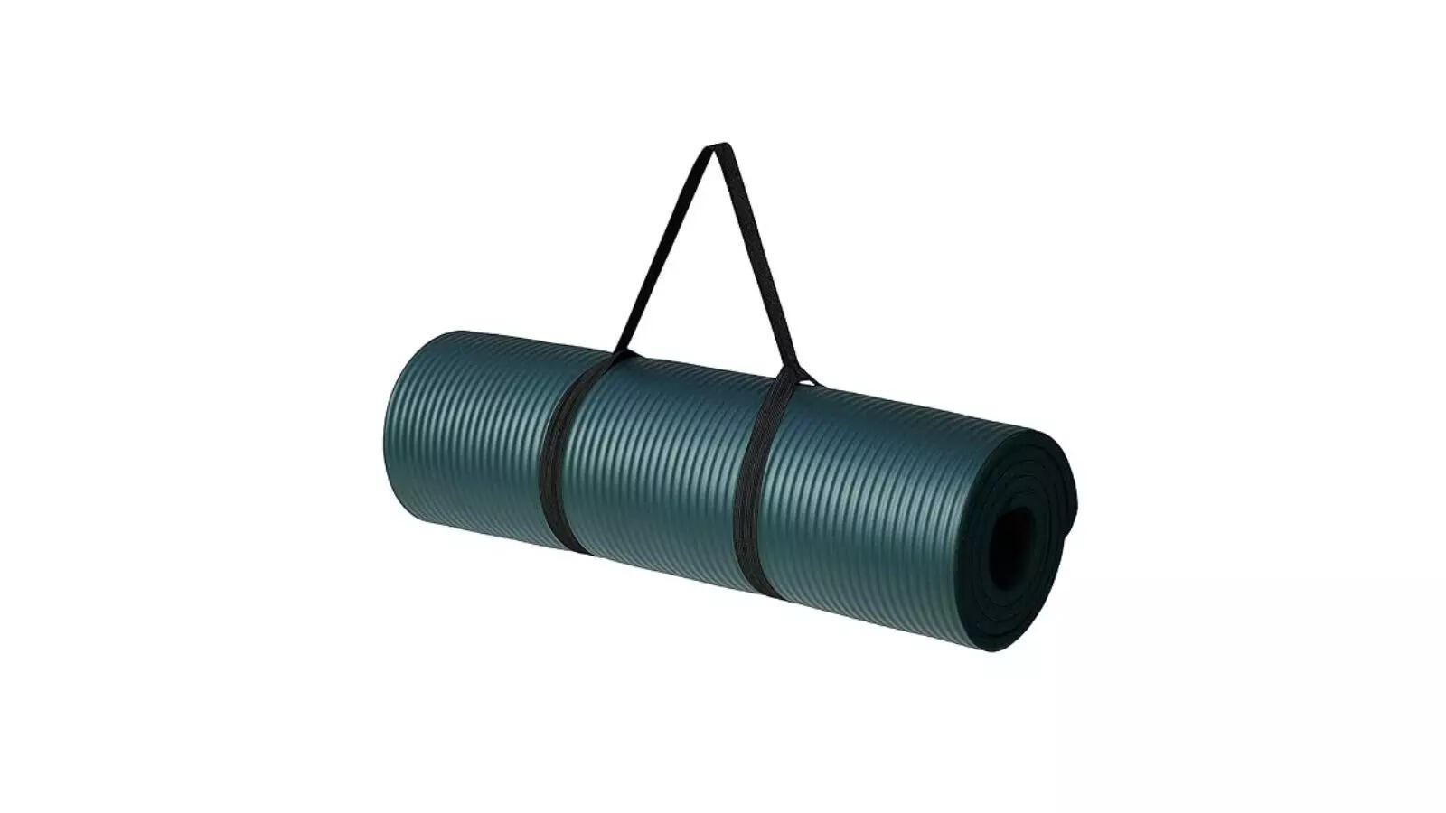 Amazon Basics 13mm Extra Thick NBR Yoga and Exercise Mat with Carrying Strap