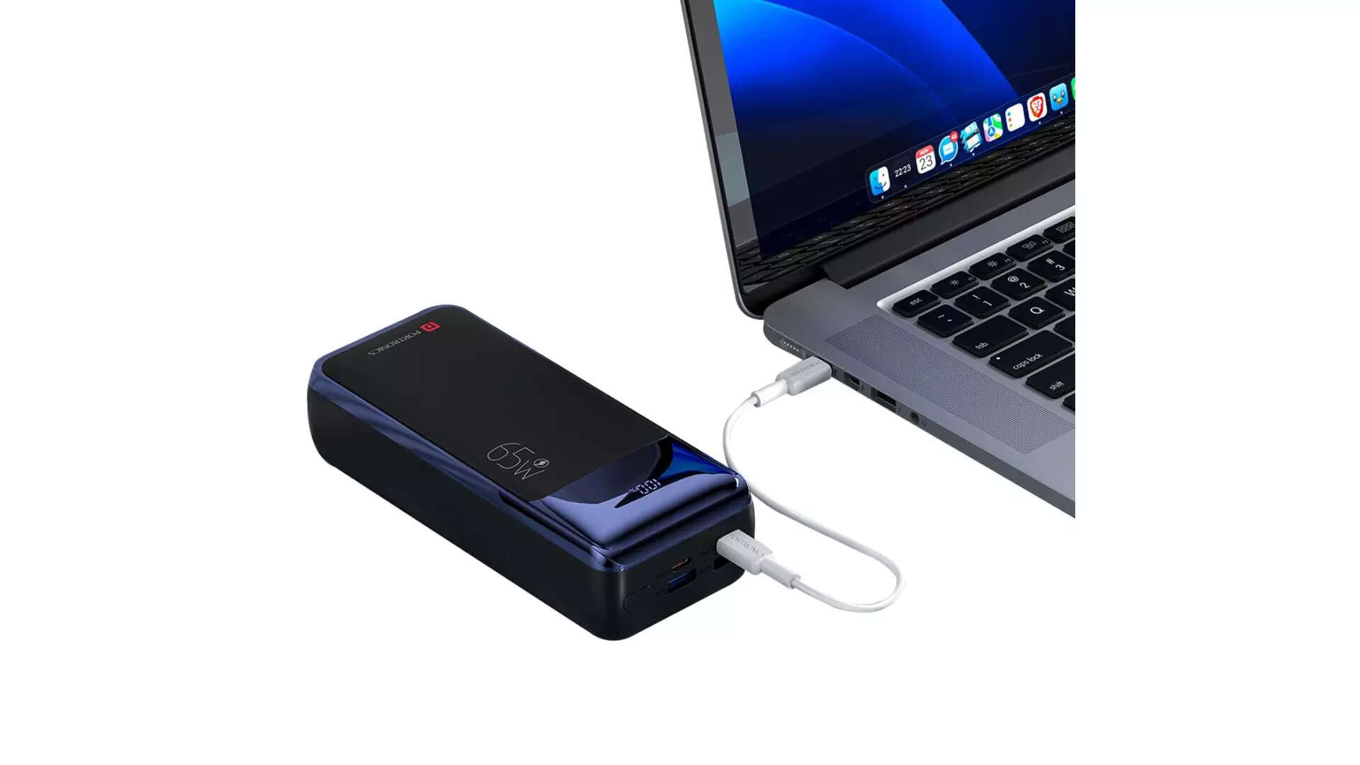 Portronics Ampbox 27K 65W 27000 mAh 4-in-1 Fast Charging Power Bank Stay charged wherever you go 