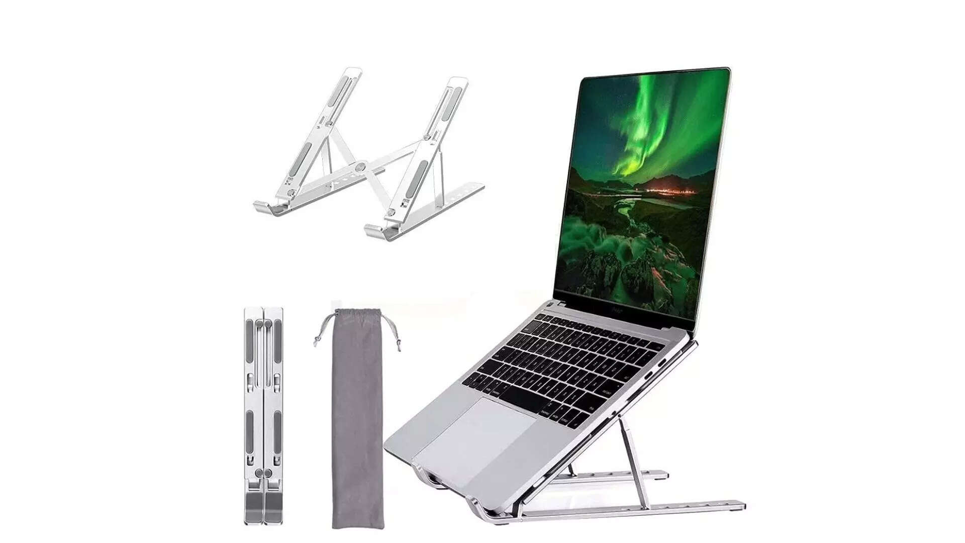 Dyazo 6 Angles Adjustable Aluminum Ergonomic Foldable Portable Tabletop Laptop Elevate your workspace