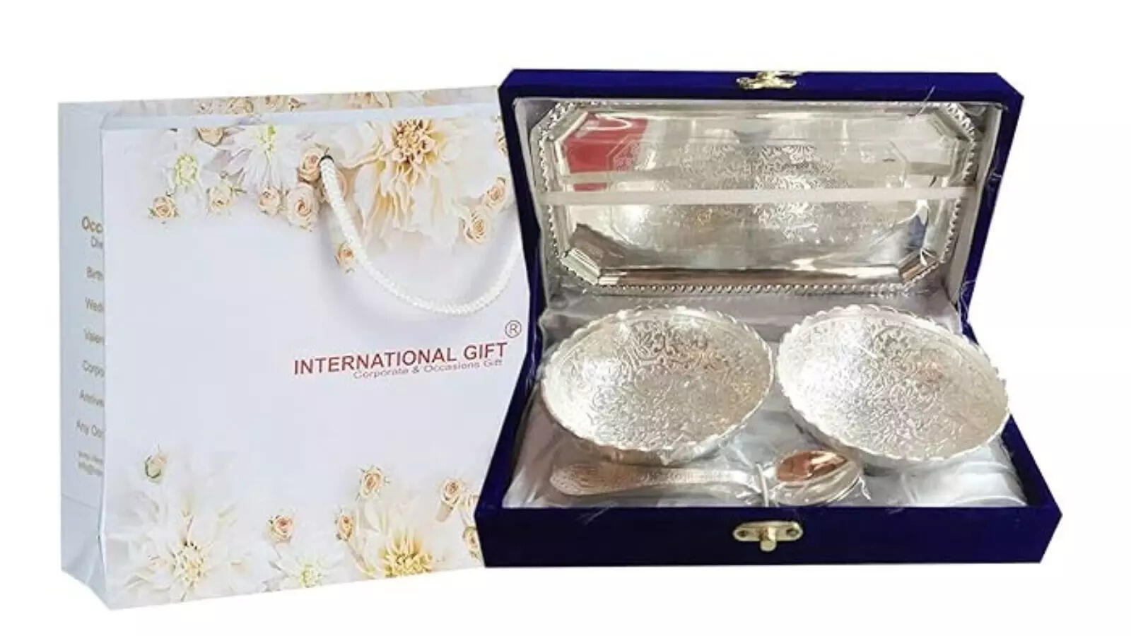 INTERNATIONAL GIFT® German Silver Brass Two Bowl