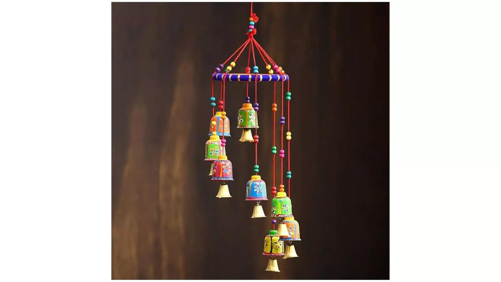 eCraftIndia Multicolour Handcrafted Decorative Window Door Wall Hanging Bells