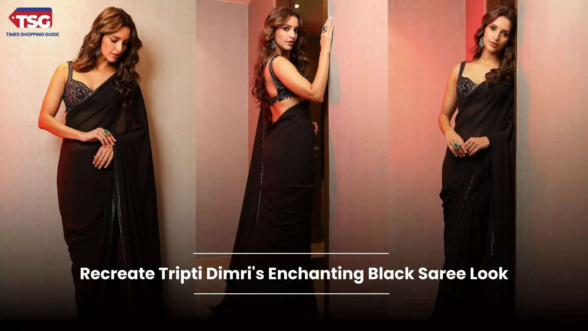 Mastering Tripti Dimris Black Saree Aesthetic 