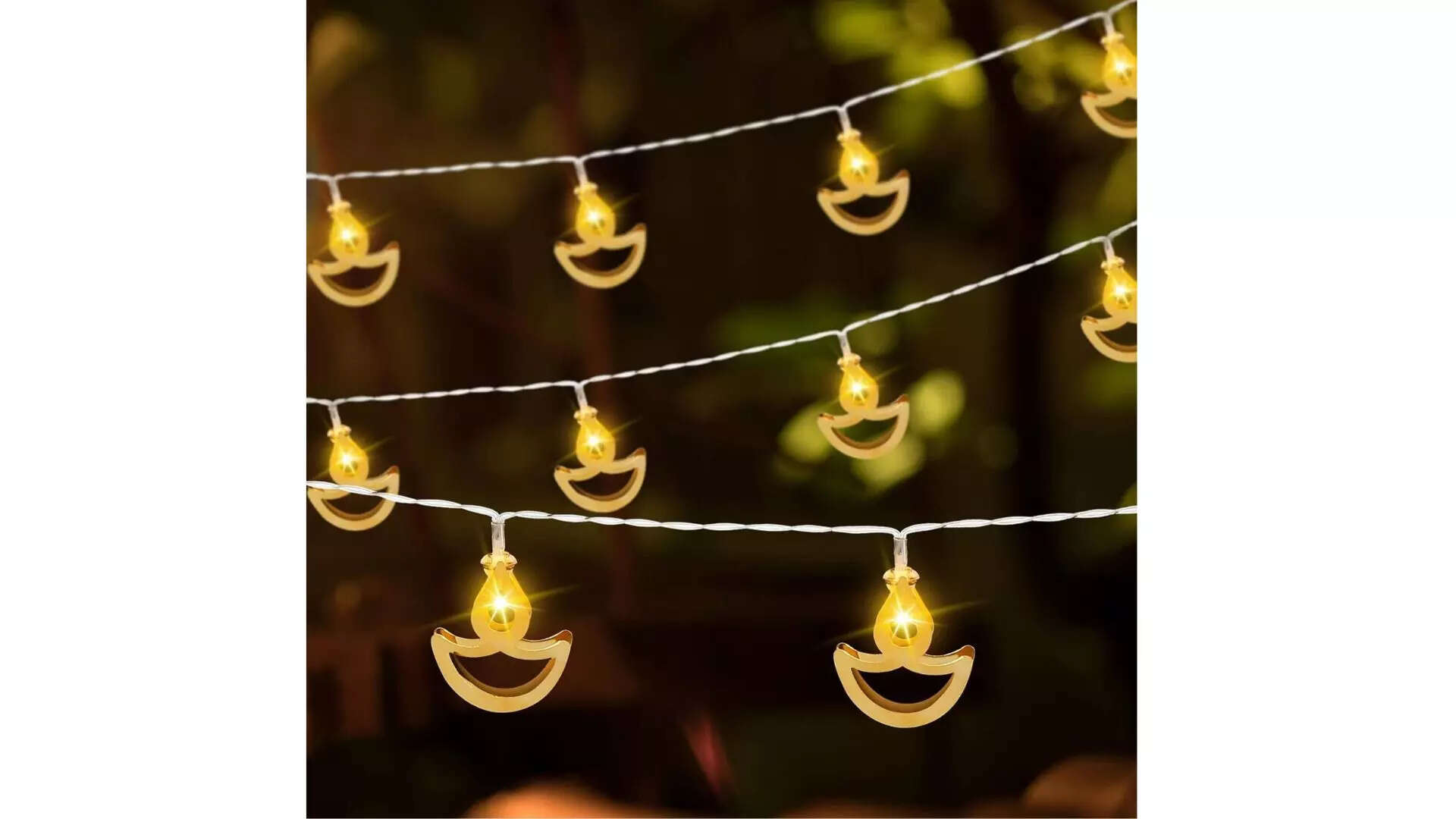 Desidiya Diya Shape String Lights 