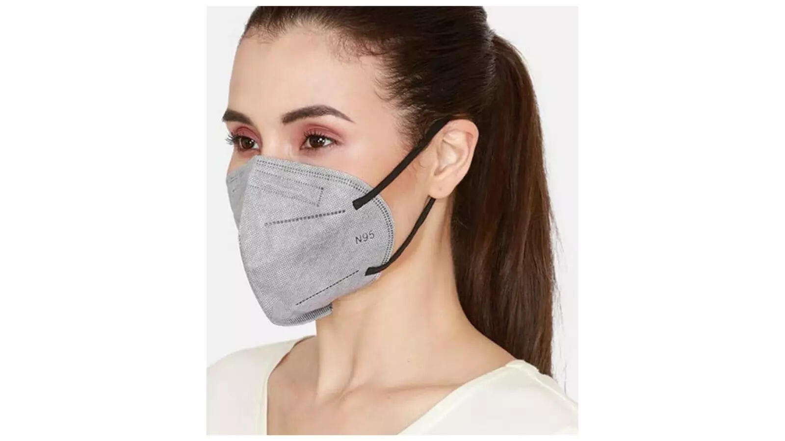 HYDRISE Cotton (Pack Of 20 (Grey) Premium N95 Mask