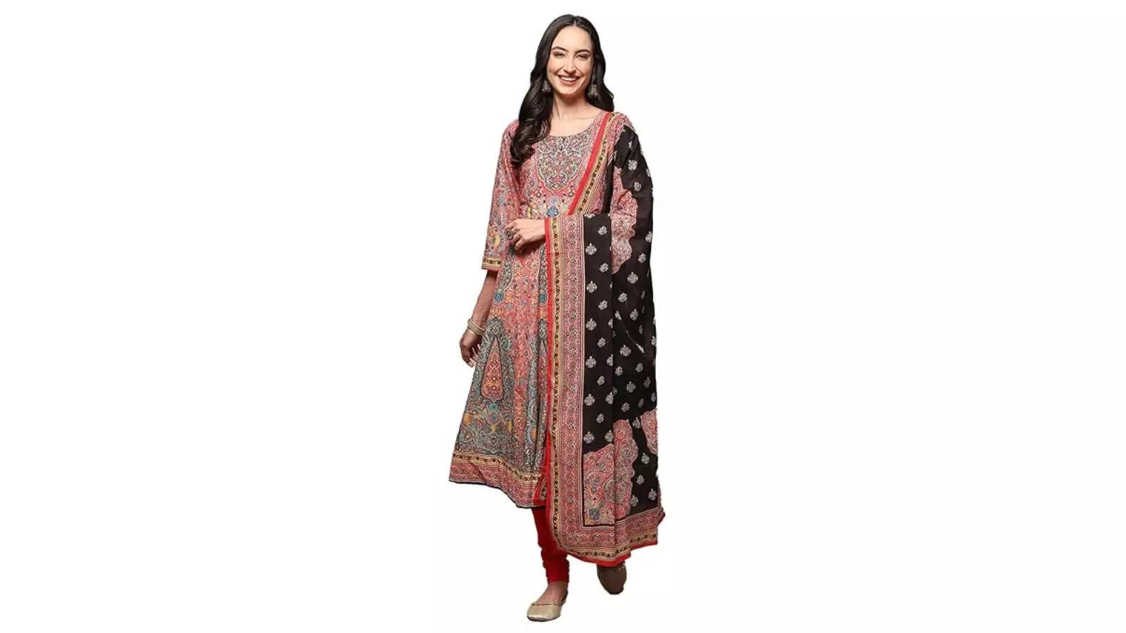BIBA Women Cotton Salwar Suite Set