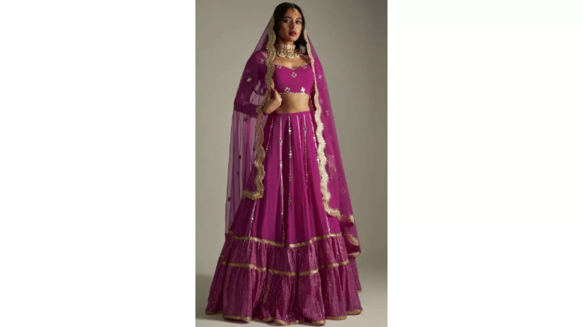 Renee Label Embroidered Mirror Work Ready to Wear Lehenga  Blouse with Dupatta Dazzling Lehenga Set 