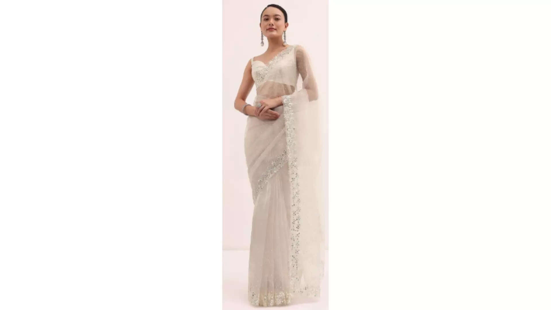 KALKI Fashion Embellished Embroidered Tissue Saree