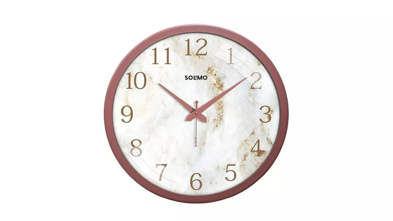 Solimo 12-Inch Marble Dial Wall Clock