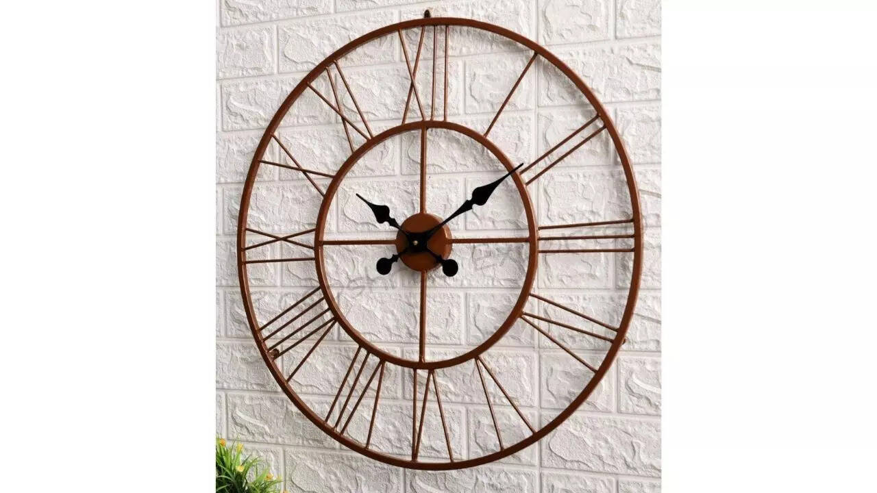 Vintage Copper Abstract Wall Clock