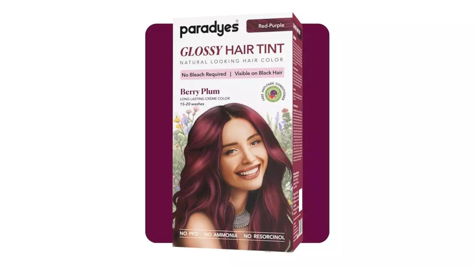 Paradyes No Bleach Berry Plum Glossy Hair Tint