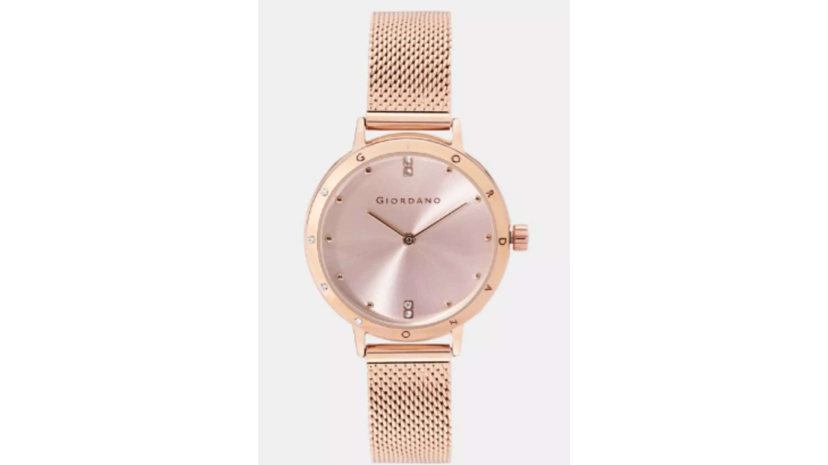 GIORDANO Women Rose Gold Analogue Watch 