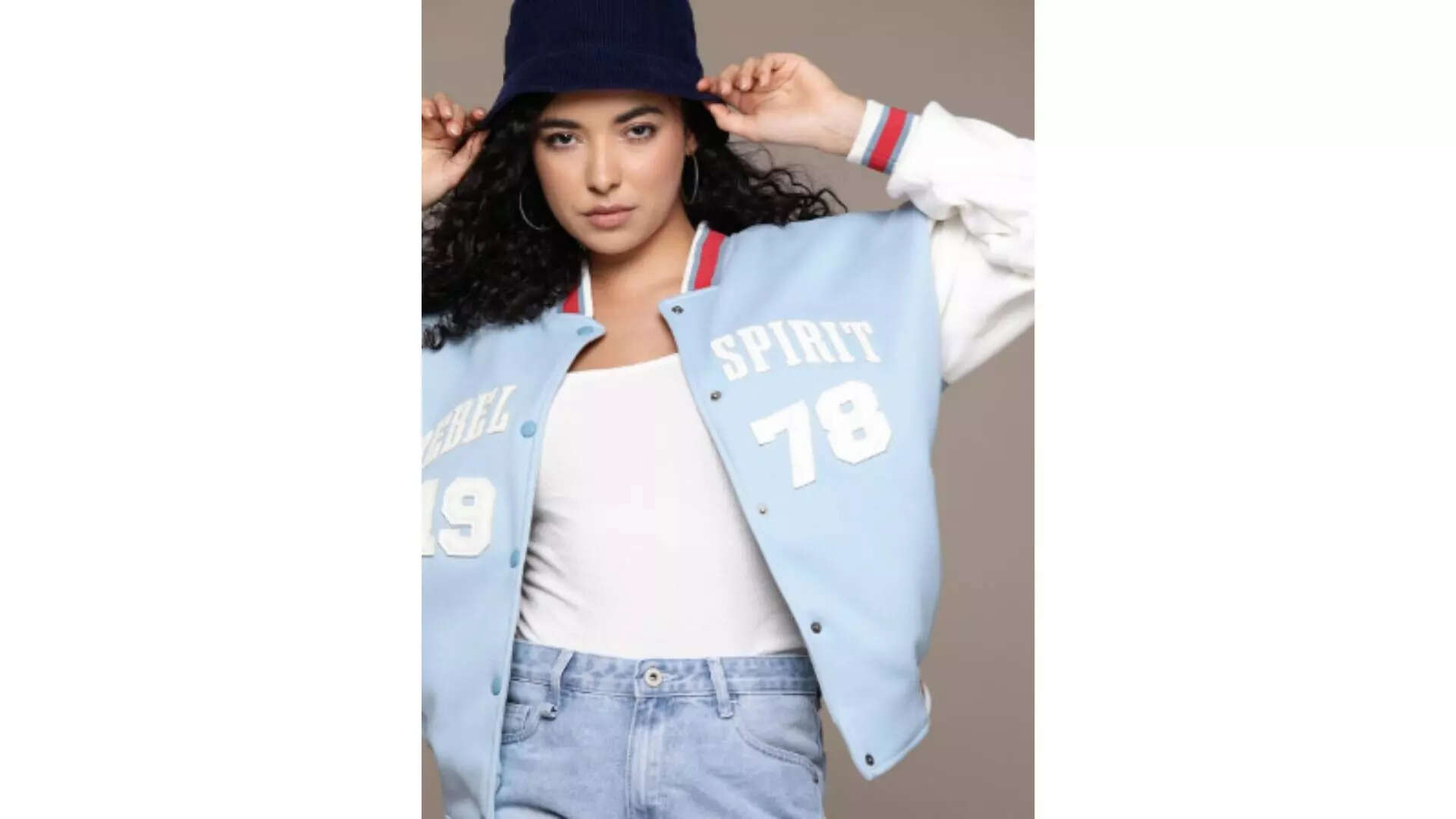 Roadster The Lifestyle Co Applique Varsity Jacket