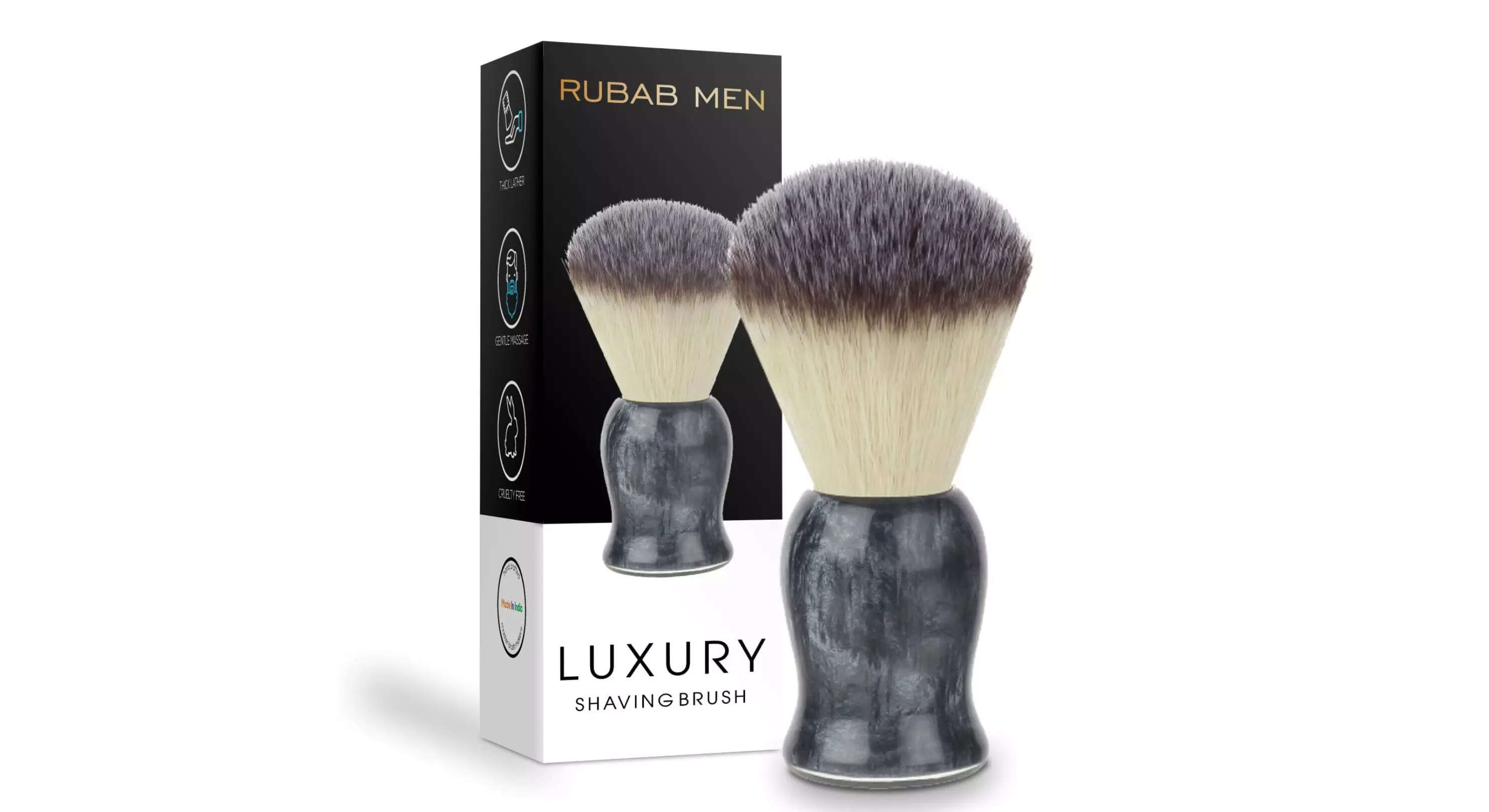 RUBAB MEN Luxuriously Soft Shaving Brush for Men