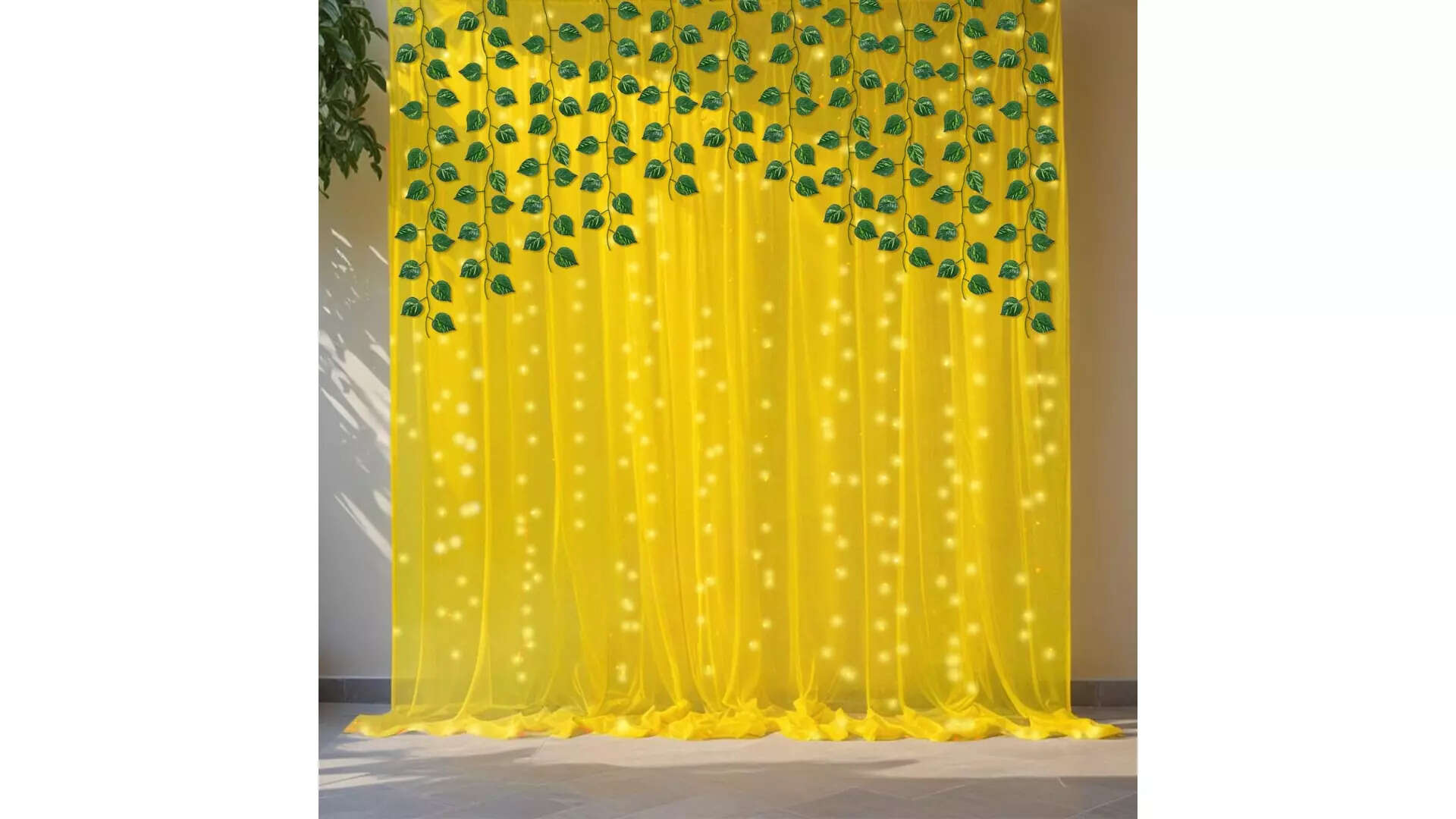 Party Propz Yellow Net Backdrop 