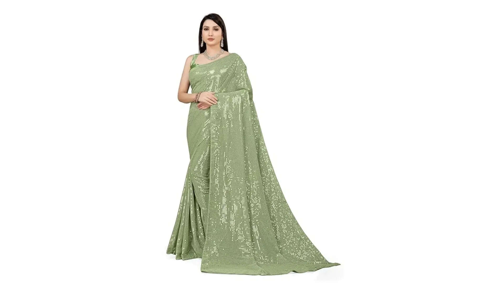 Sparkling Sophistication Full Sequence Saree