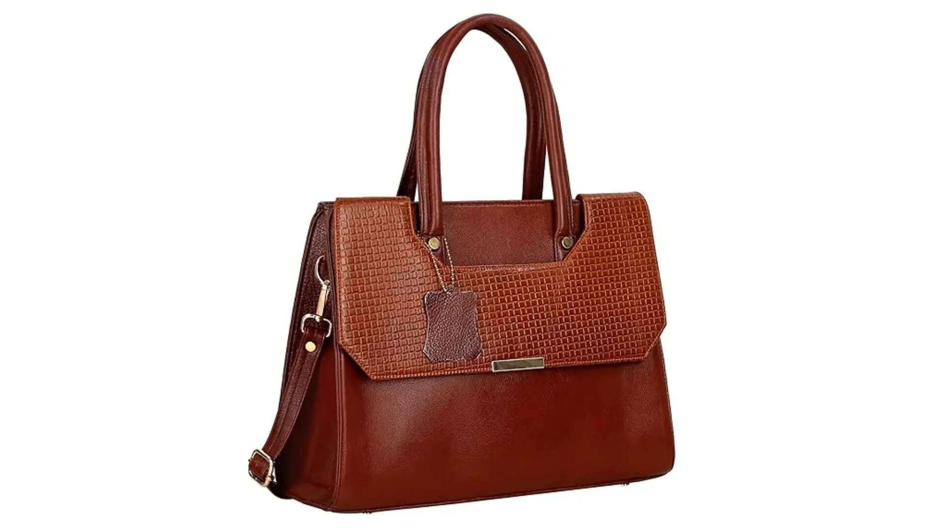 HYATT Leather Accessories Full Grain Natural Leather Top Handle Satchel