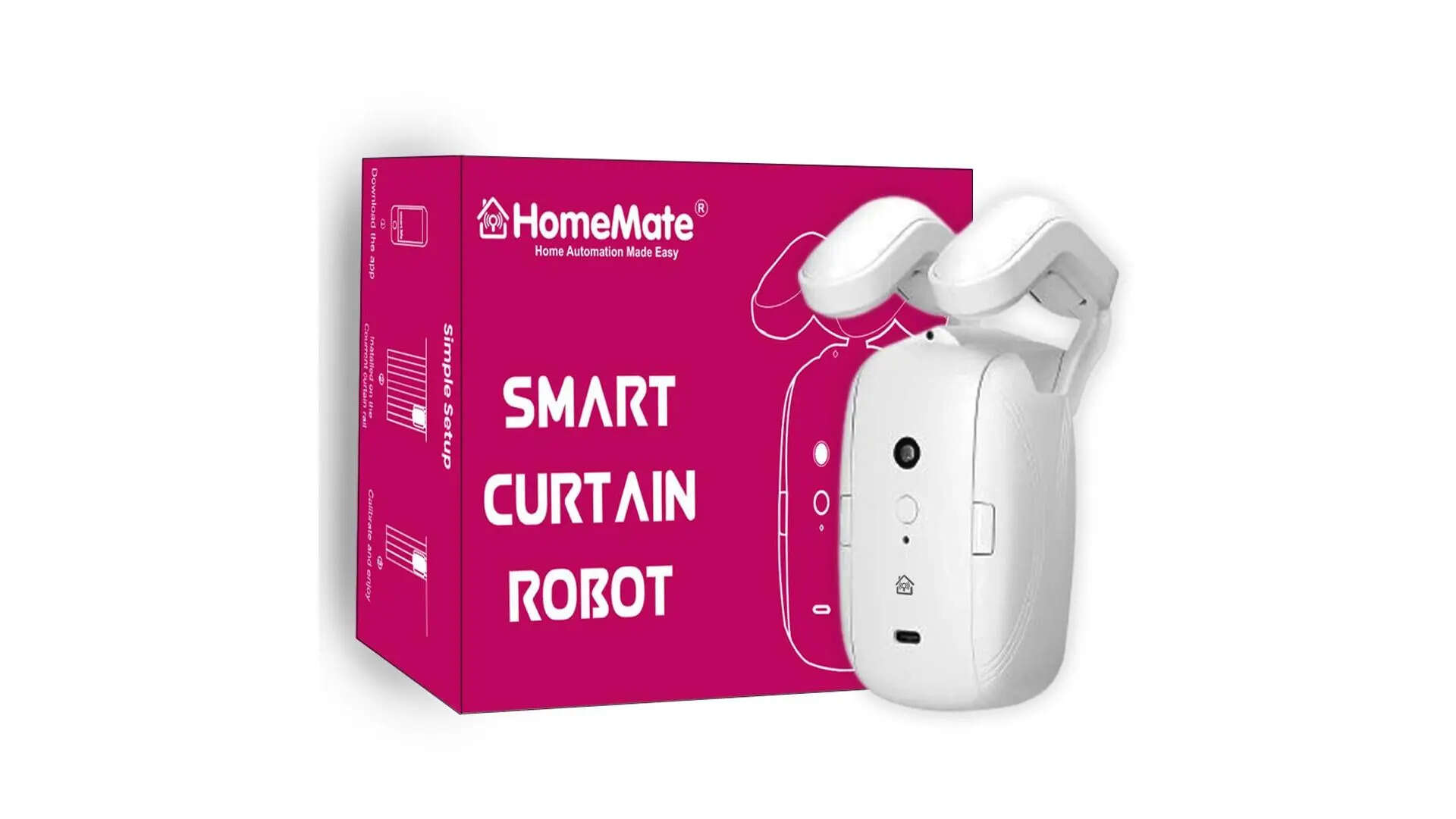 HomeMate Smart Curtain Opener Remote Control Electric Automatic Smart Curtain Opener