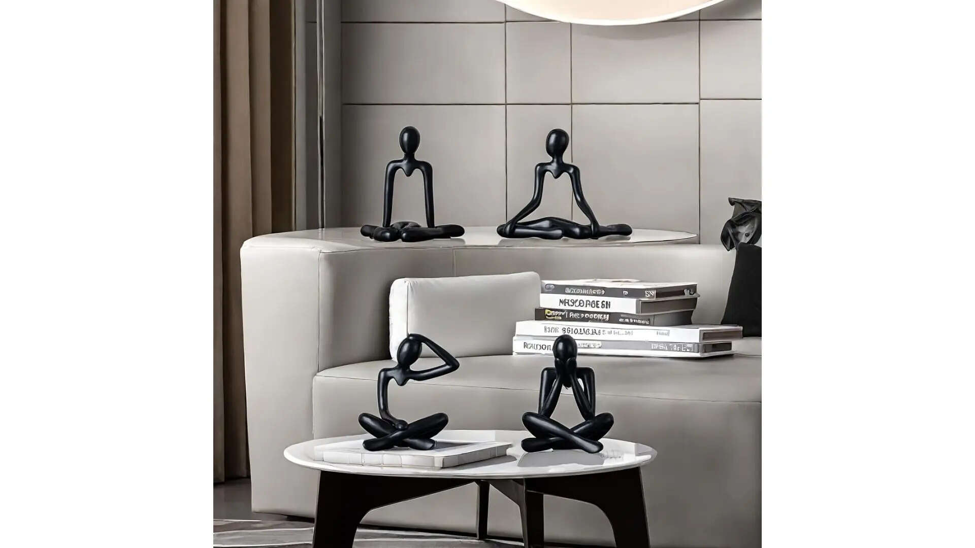 Street27 4pcs Decorative Abstract Thinker Men Statue showpiece Set