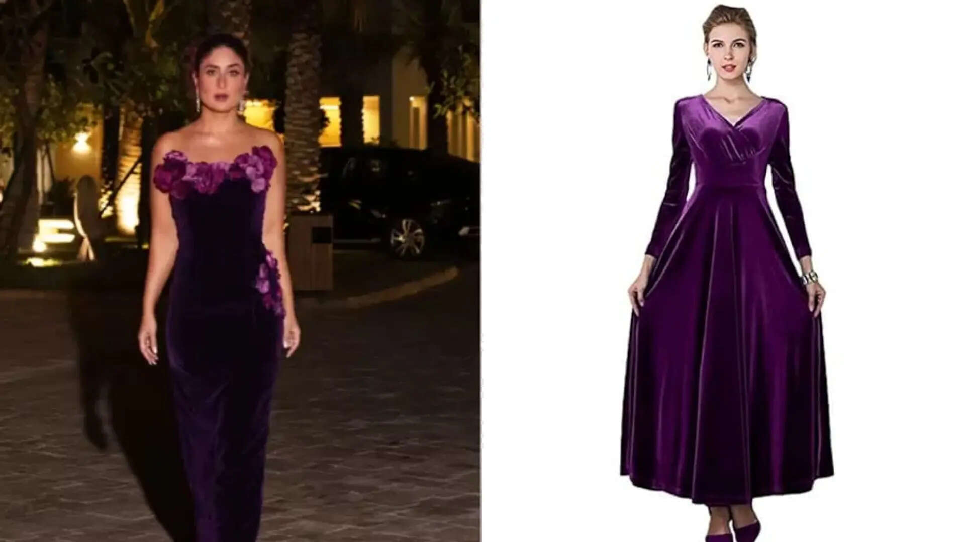 Kareena Kapoors Regal Purple Velvet Look