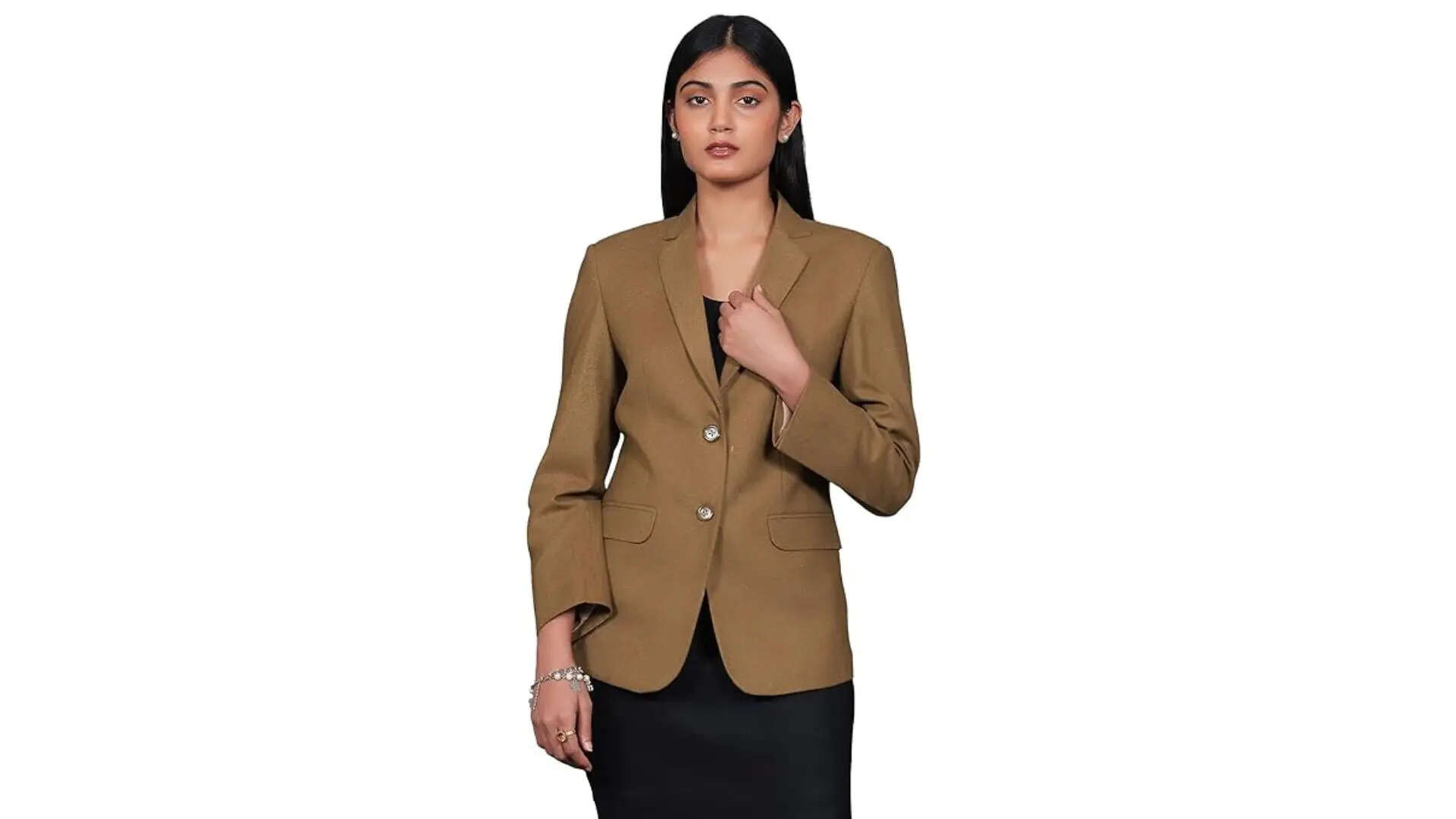 TALETHREAD Womens Tweed Wool Blazer