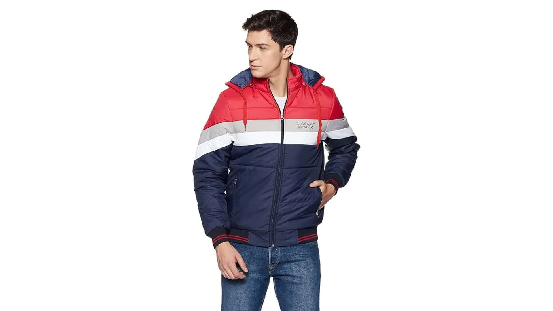 Mens Regular Fit Quilted Bomber Jacket