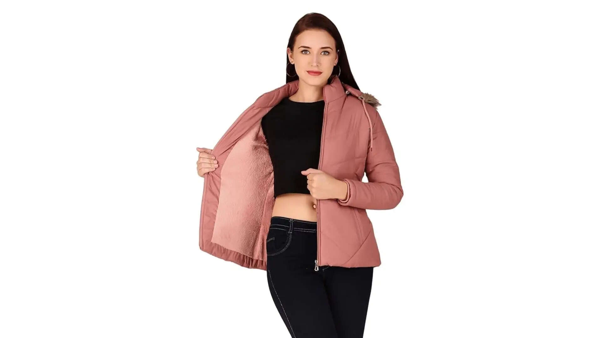 Brazo Girls and Womens Puffer Regular Fit Bomber Jacket