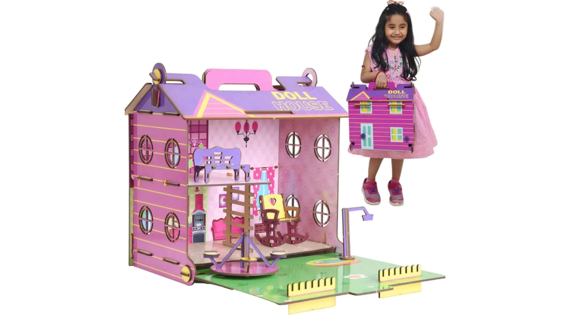 FunBrigade Big Wooden Doll House for Girls