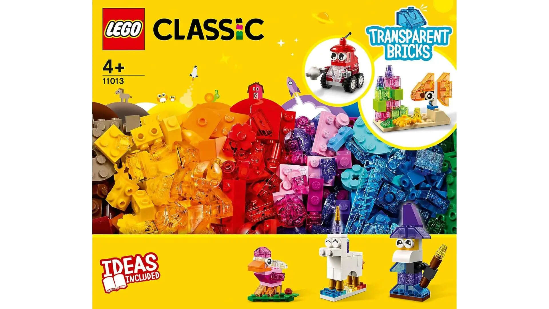 Lego Classic Creative Transparent Bricks 11013 Kids Building Kit