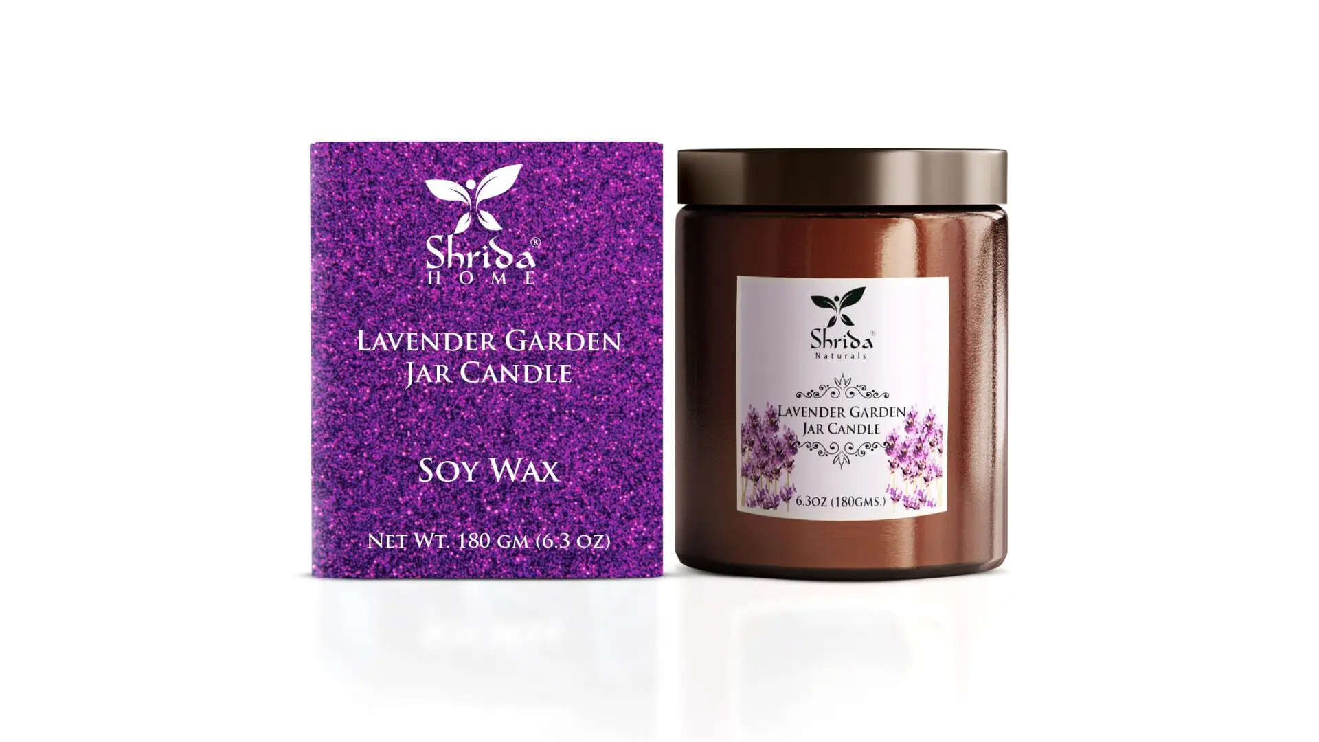 Shrida Naturals Lavender Garden Soy Jar Candle 