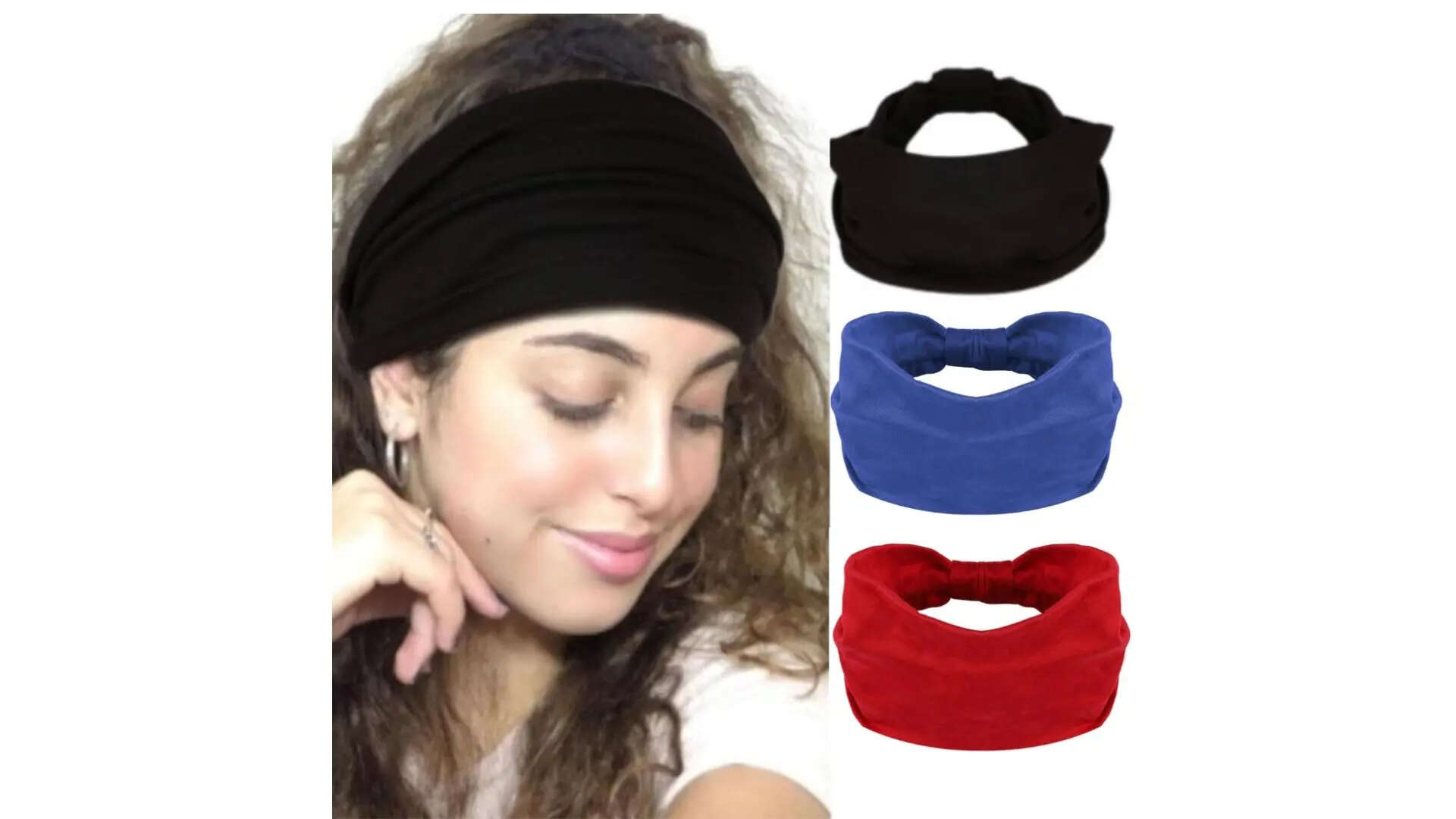 Seeotwo 3 Pack Wide Knotted Headbands for Women