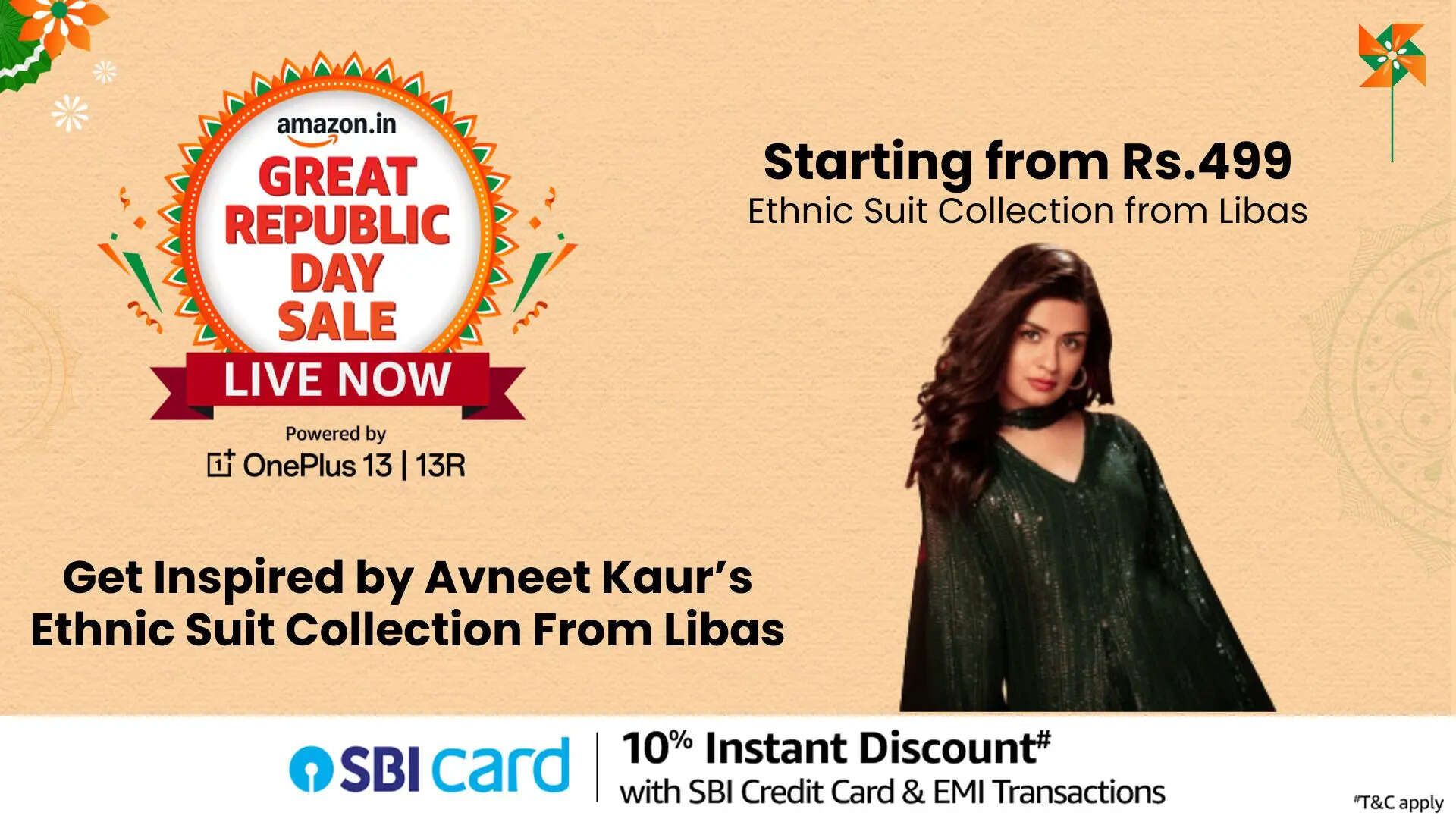 Amazon Republic Sale 2025 Get Inspired by Avneet Kaurs Ethnic Suit Wardrobe from Libas on Amazon  From Rs 499