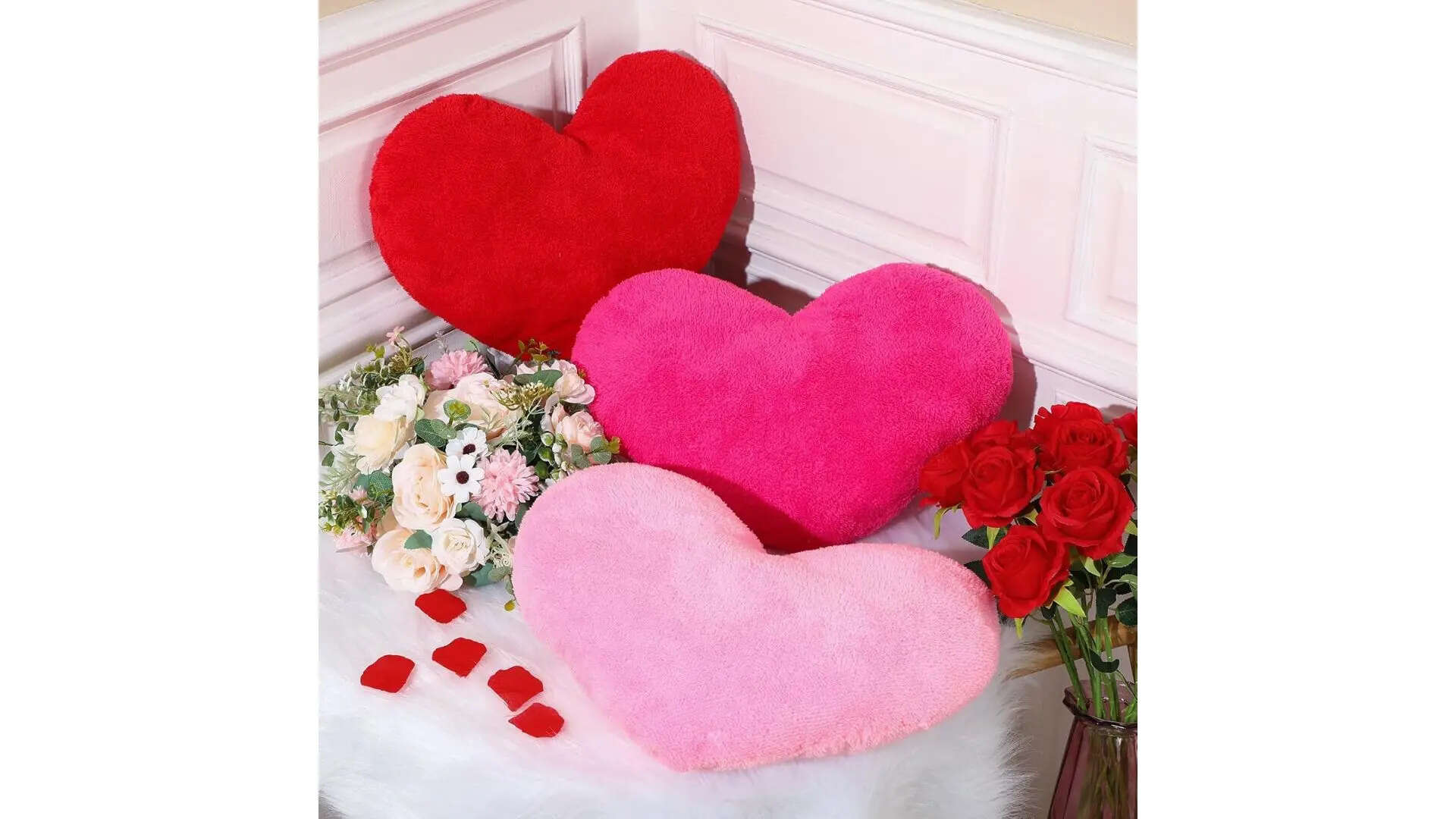 Decorate with Heart-Shaped Pillows