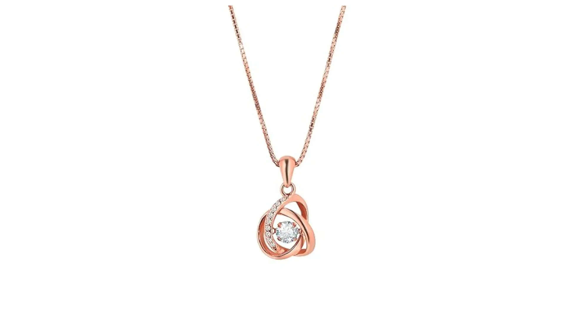 ZAVYA 925 Sterling Silver Rose Gold Plated Chain Necklace