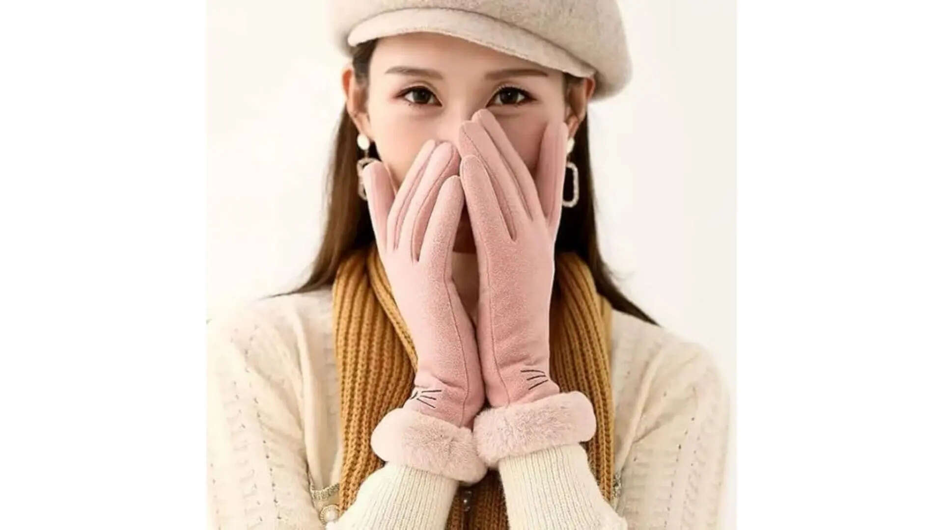 Tomorrow Pink Winter Gloves for Women