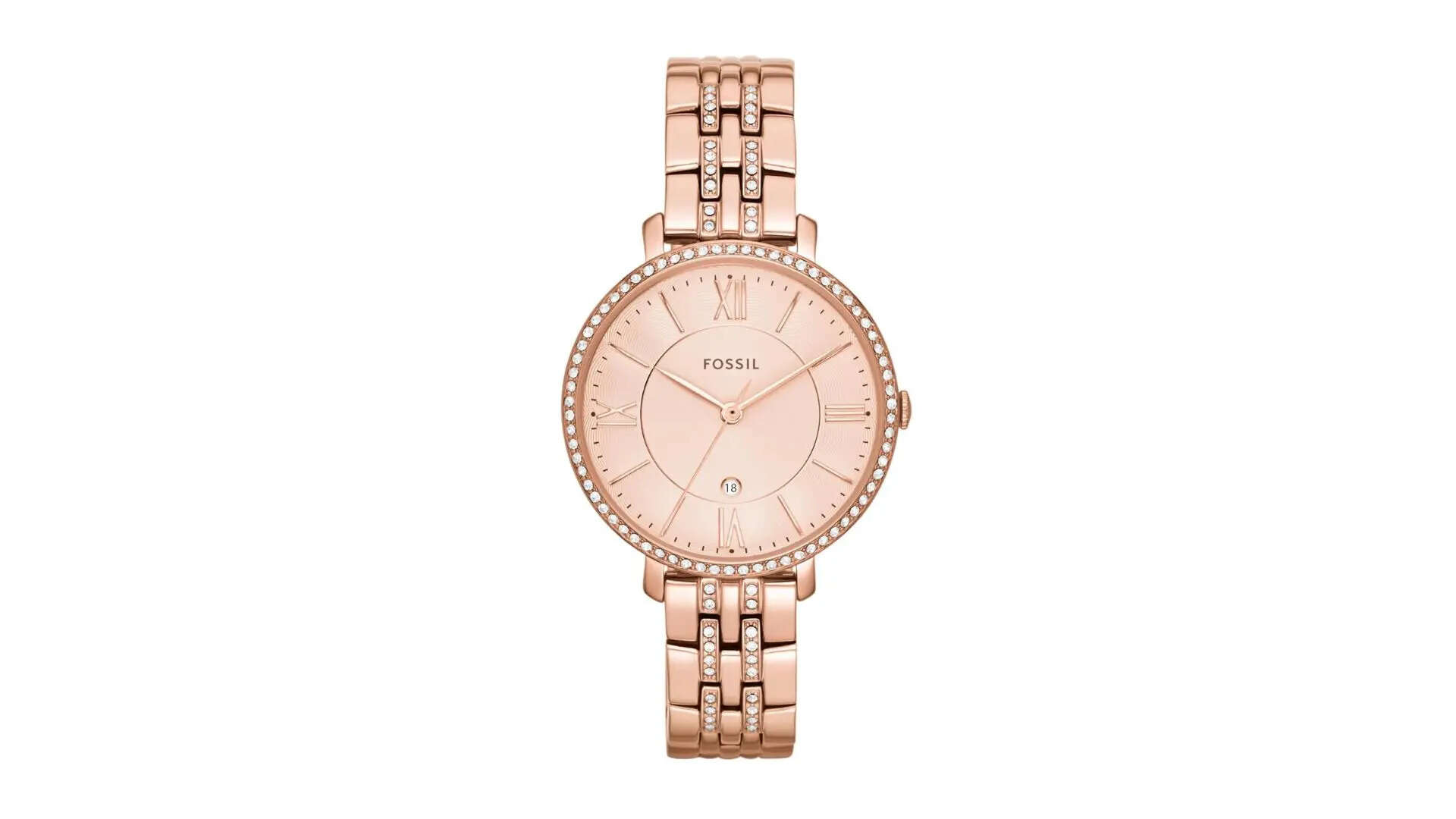 Fossil Jacqueline Analog Rose Gold Dial Watch