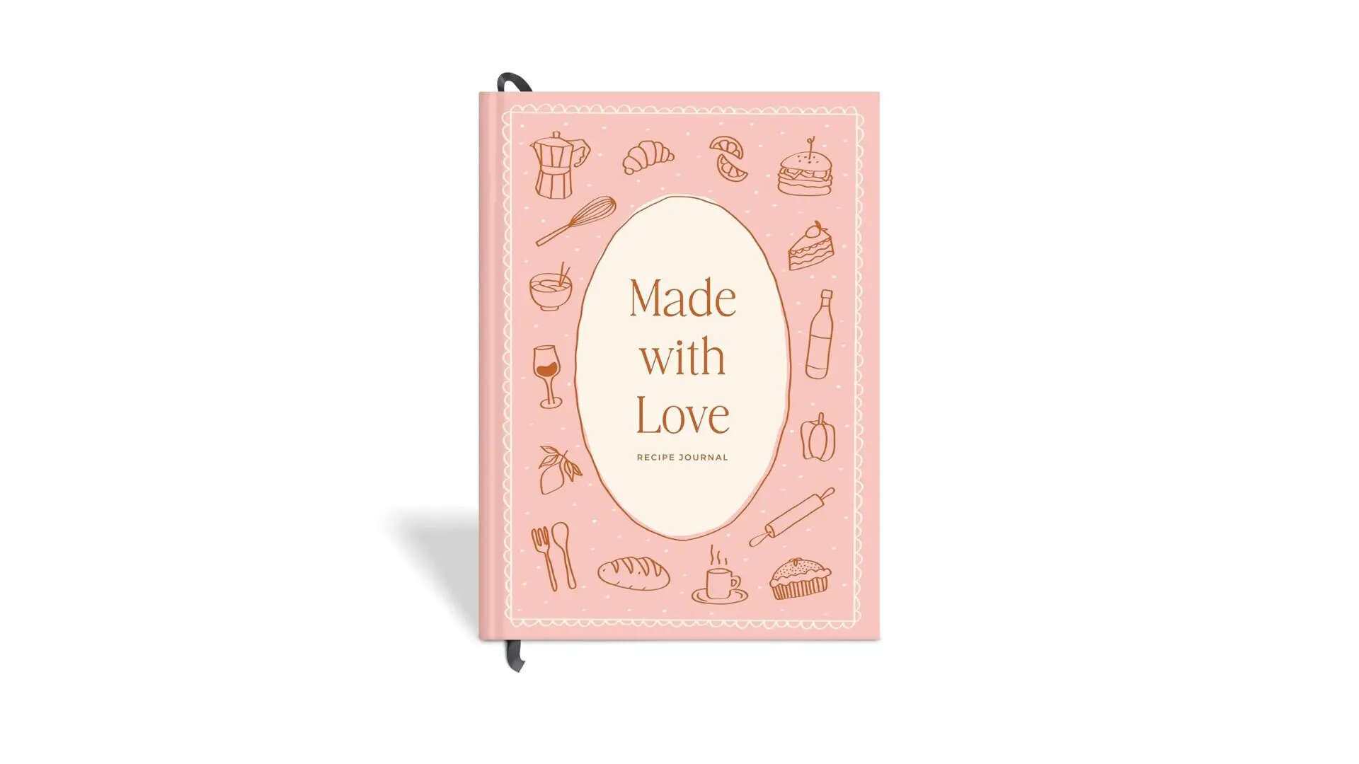 Recipe Journal  Made with Love Light Pink