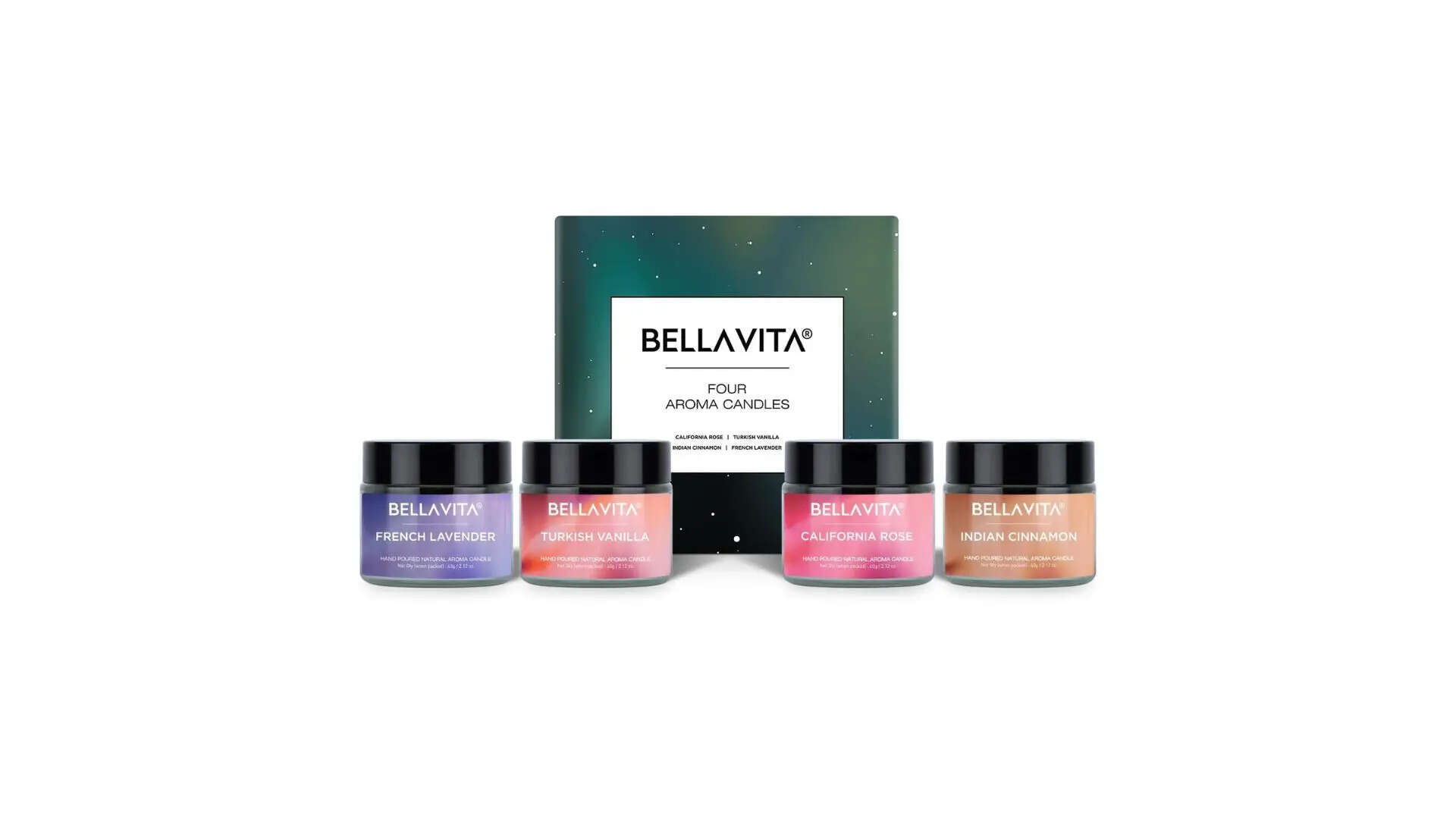 Bella Vita Organic Soy Wax Aroma Candles Set Of 4 