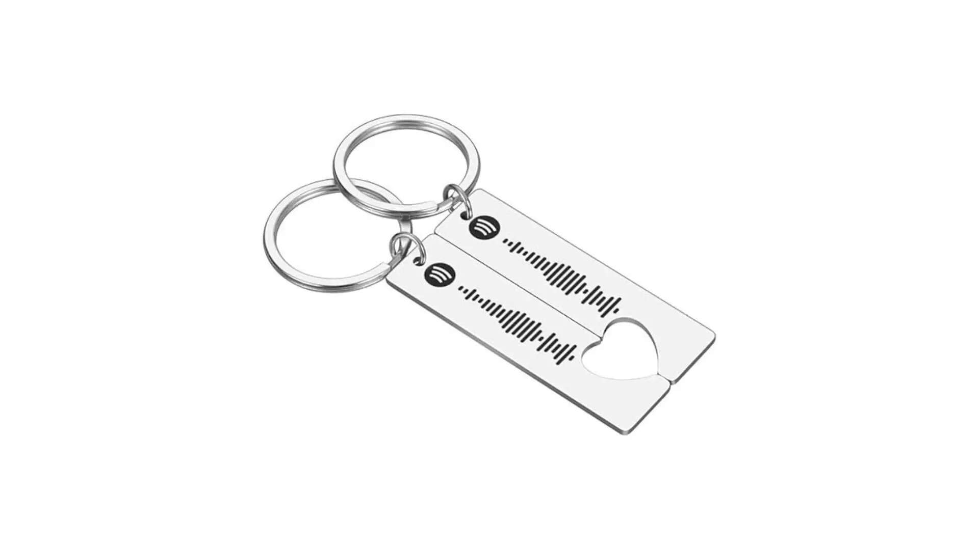 LUIGI Stainless Steel Wacky A Pair Heart Couple Keychain