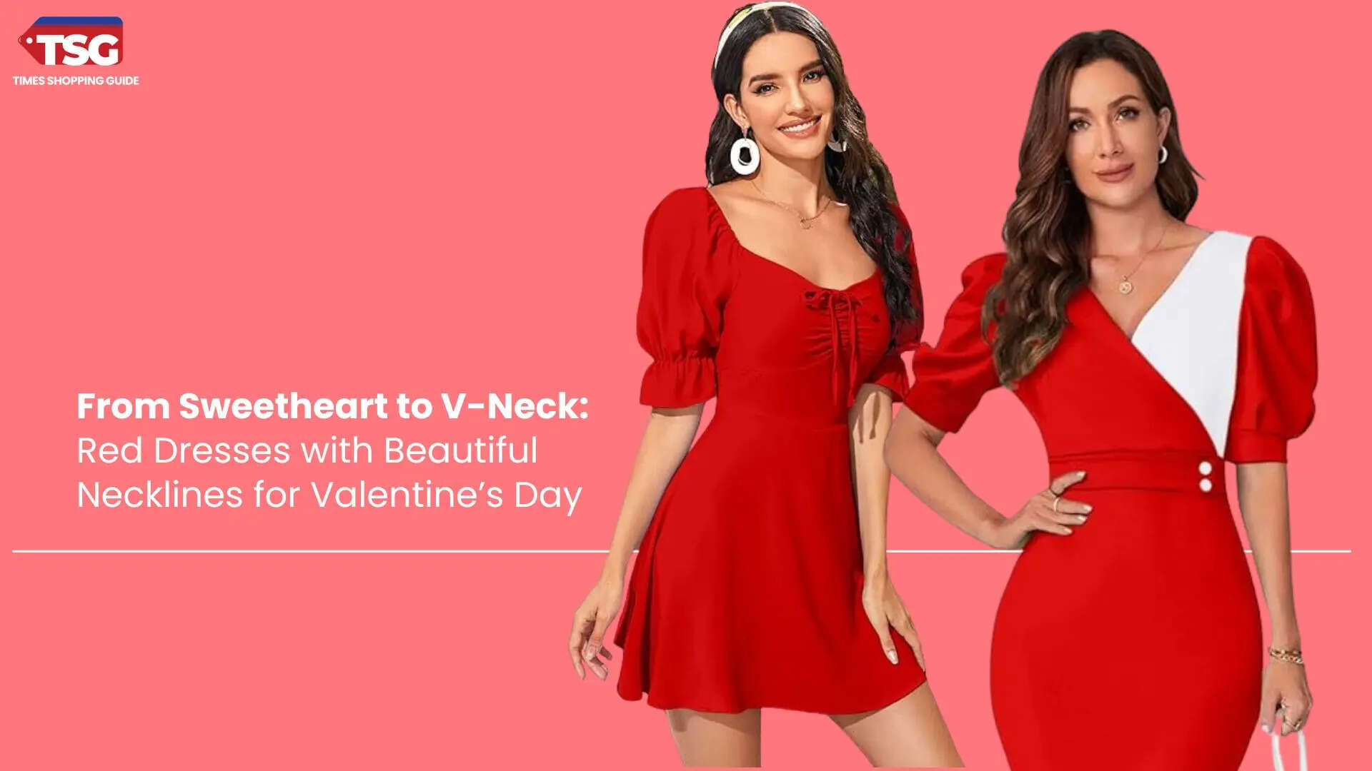 Valentines Day Dresses with Trendy Neckline Designs