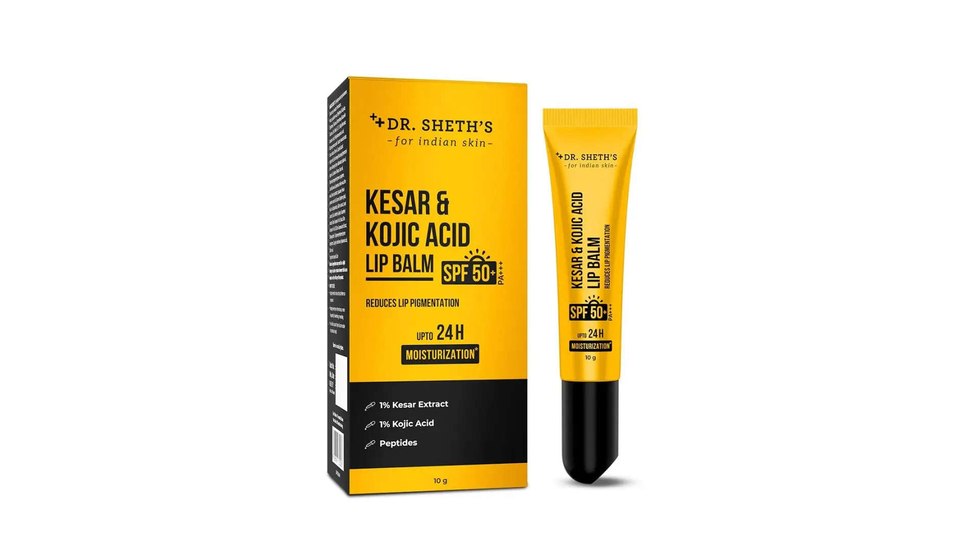 Dr Sheths Kesar  Kojic Acid Lip Balm SPF 50 PA