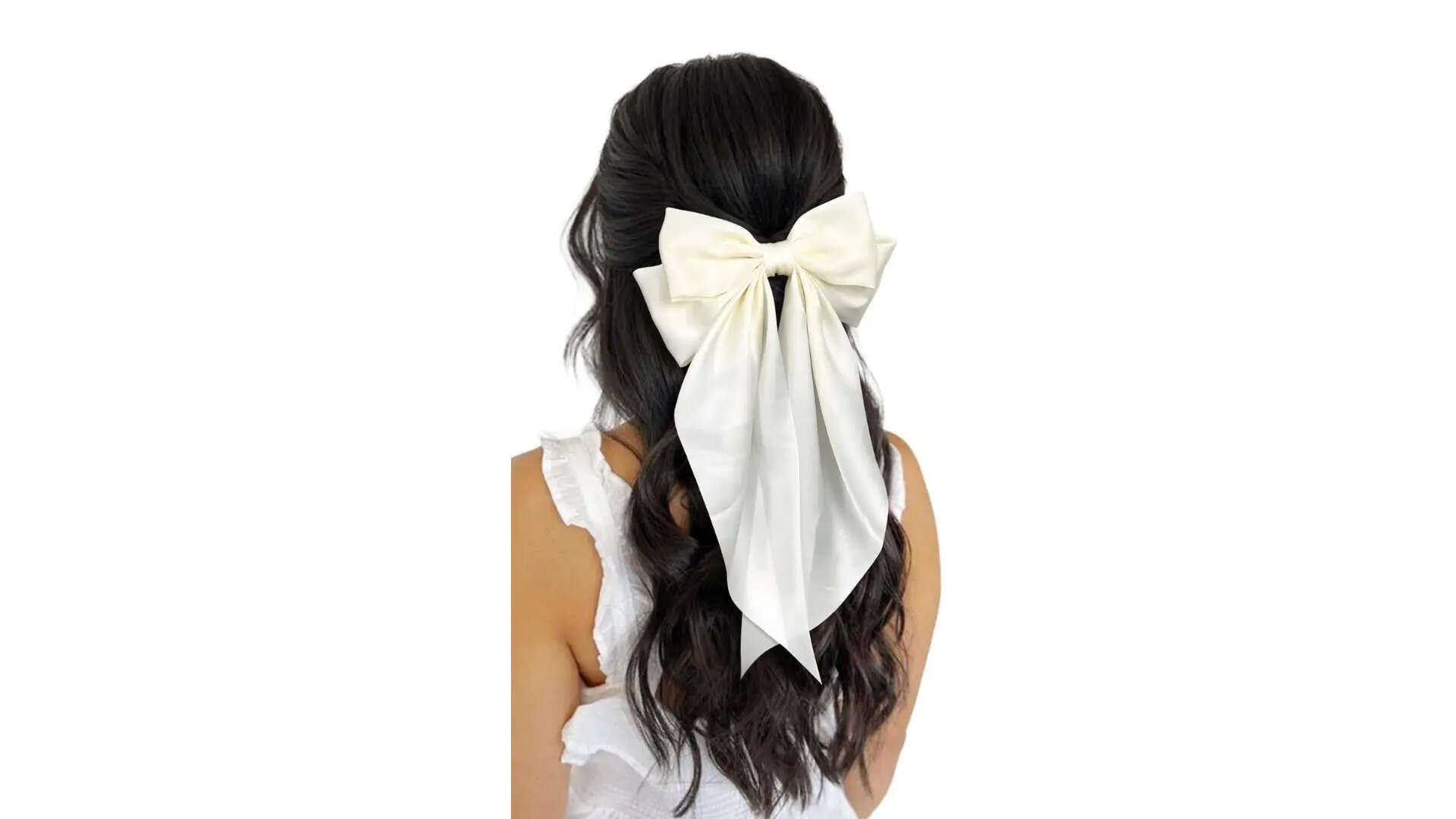 CSOK 2 PCS Silky Satin Hair Bows