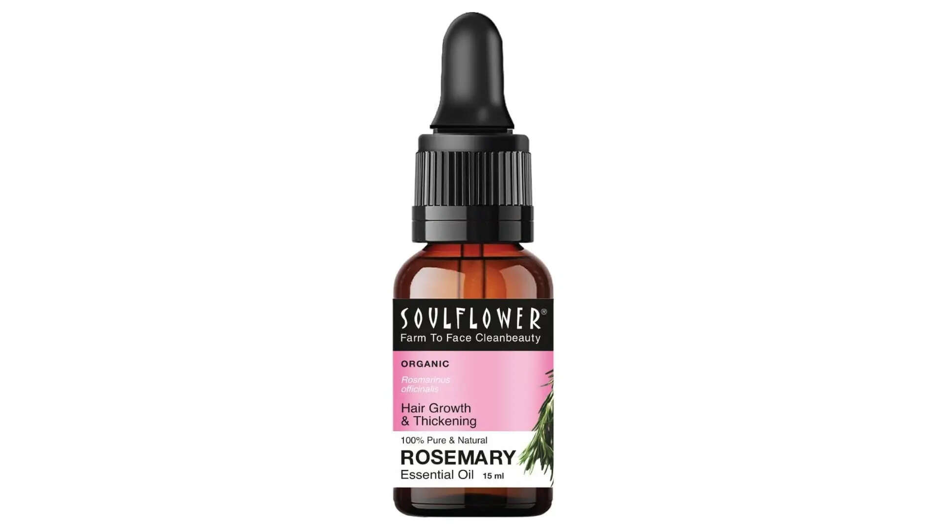 Soulflower Rosemary Essential Oil for Hair Growth Hair Fall Control 