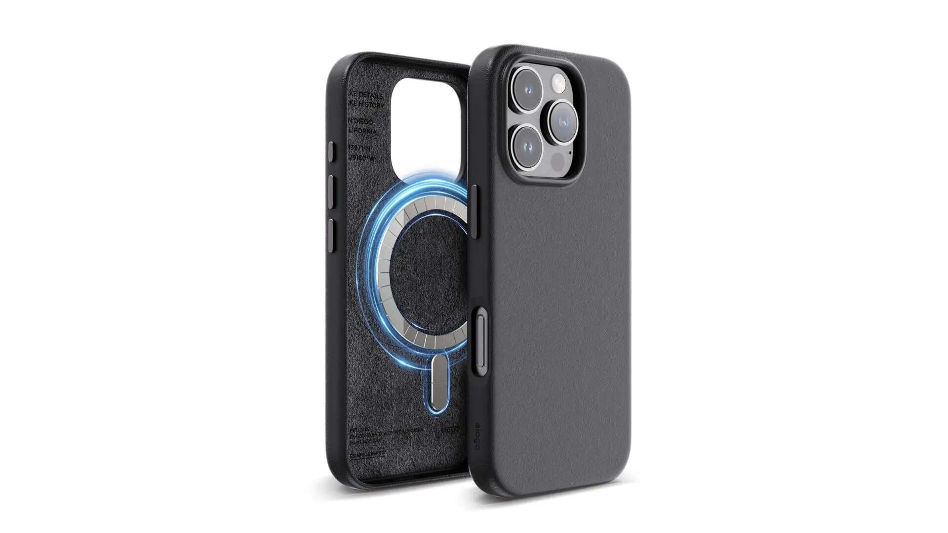 elago Magnetic Leather Case Compatible with iPhone 16 Pro Case